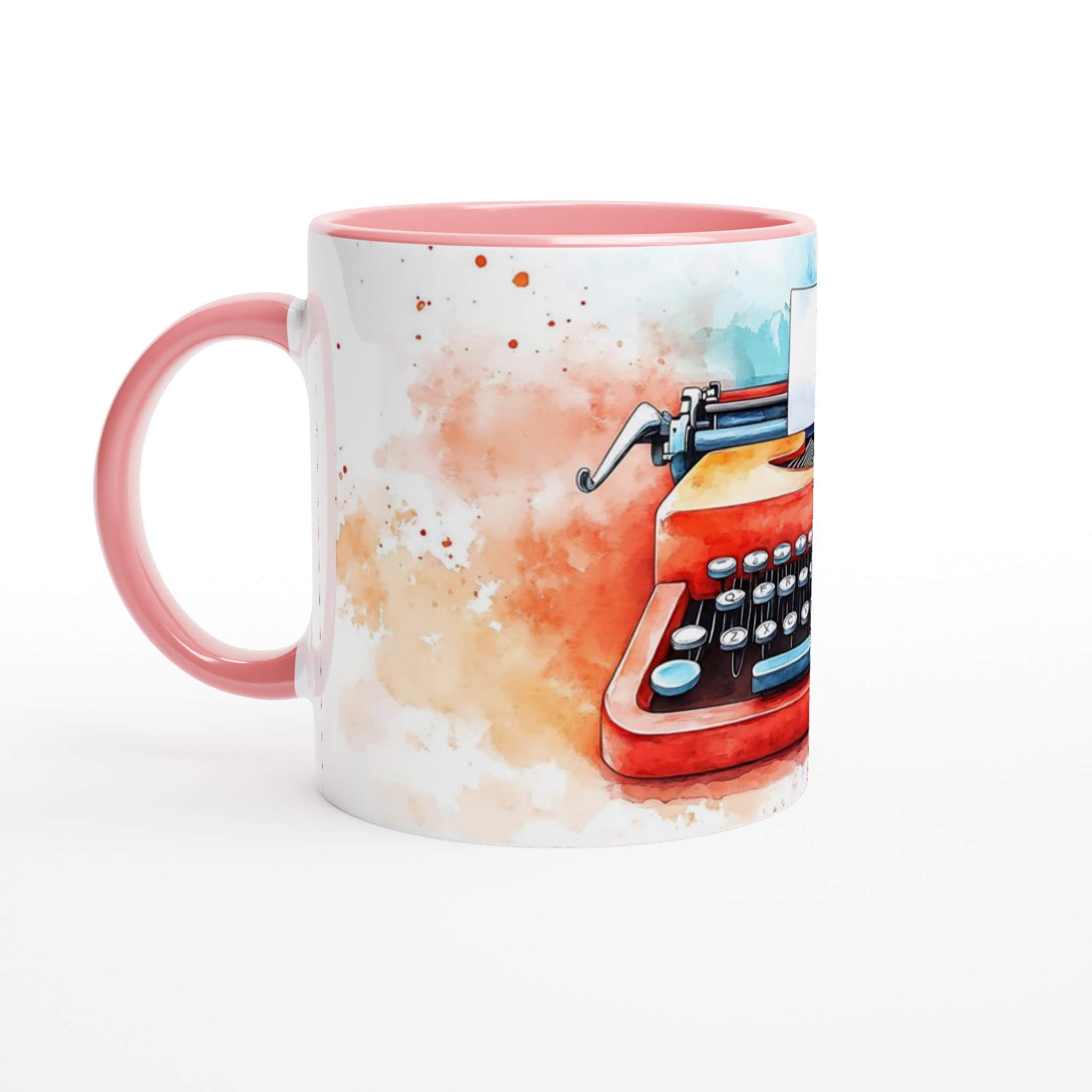 Retro Skrivmaskin Akvarellmugg – Kreativ Design i Valfri Färg, 11 oz Keramik 6 70e9980a-c6b4-4183-acbf-c1c20de0f767