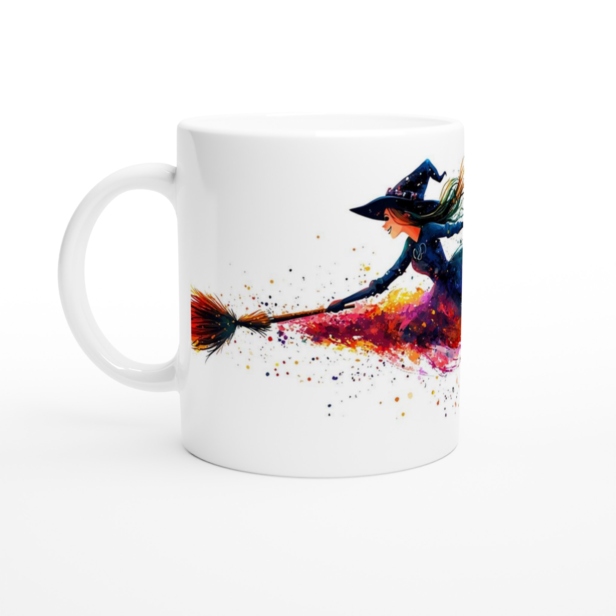 Magisk Akvarellhäxa Mugg – Färgglad Halloween-inspirerad Keramikmugg för kaffe och te 1 70edb653-c0f9-4ef9-8e8b-170d988e7f0d