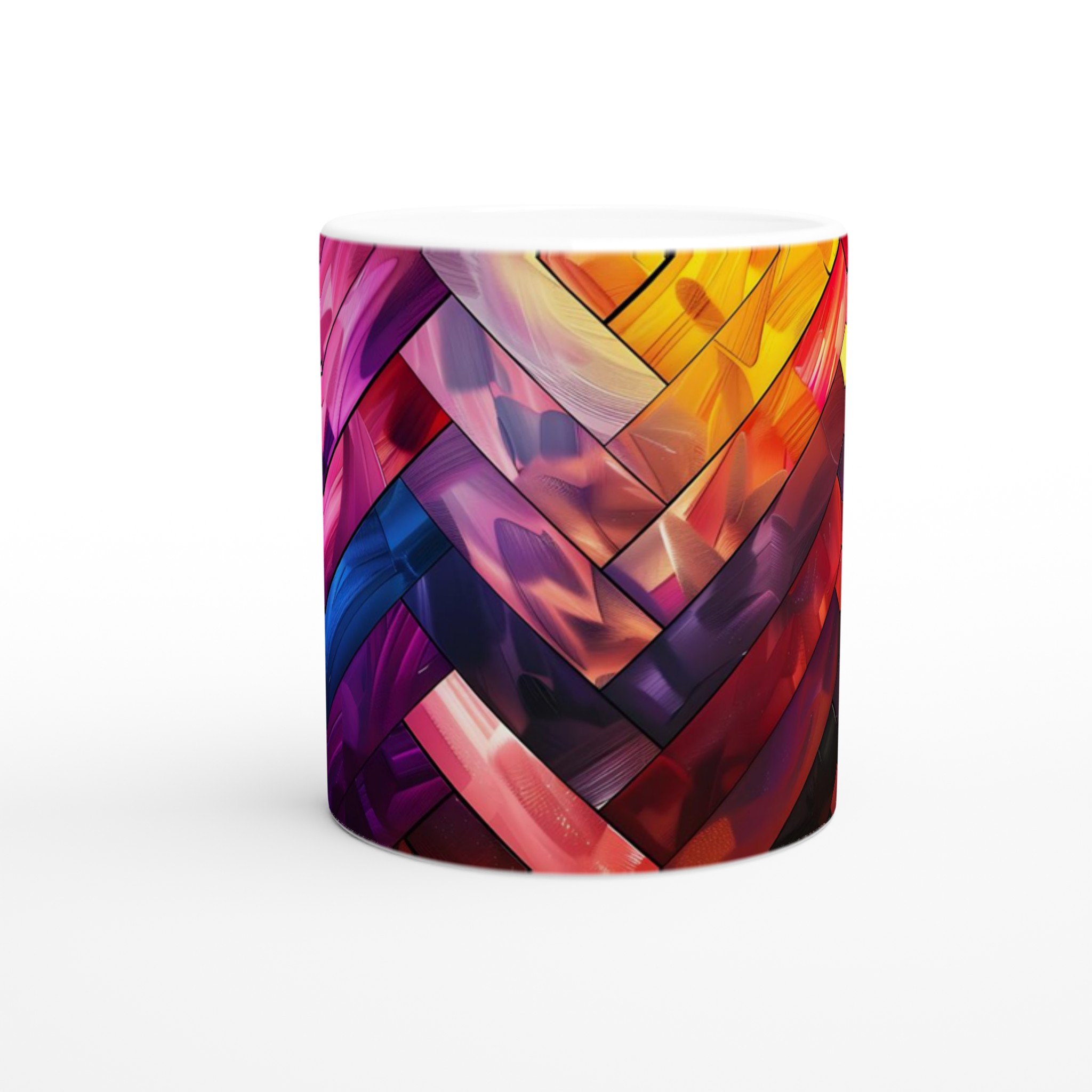 Abstrakt Mosaik Keramikmugg - 11oz Vibrant Konstnärlig Design i Flera Färger 8 7110b086-0fdc-4667-b246-9287acc70371