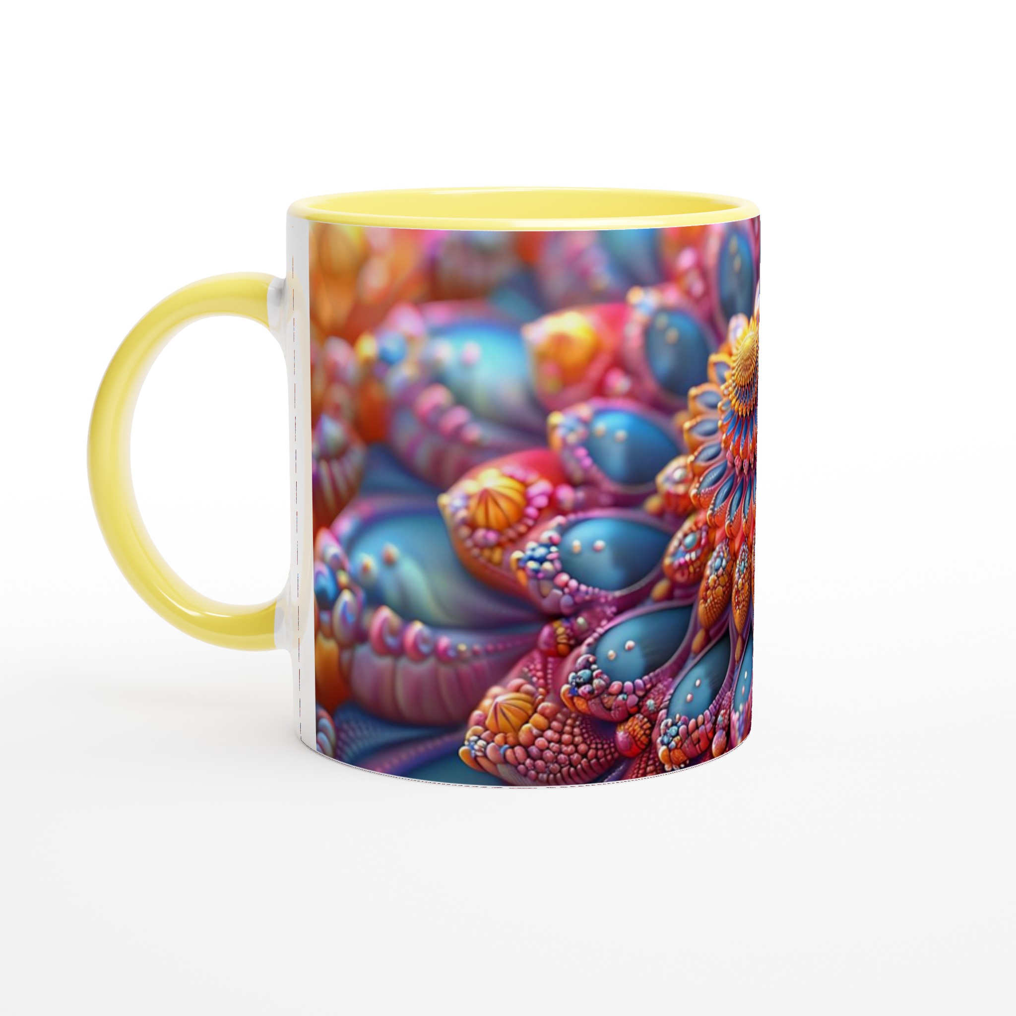 Abstrakt Fraktal Konst Mugg – 11 oz Keramikmugg i Levande Färger för Att Lyft Ditt Kaffestund 3 71259cd8-c410-4594-8333-a098e5c3f044