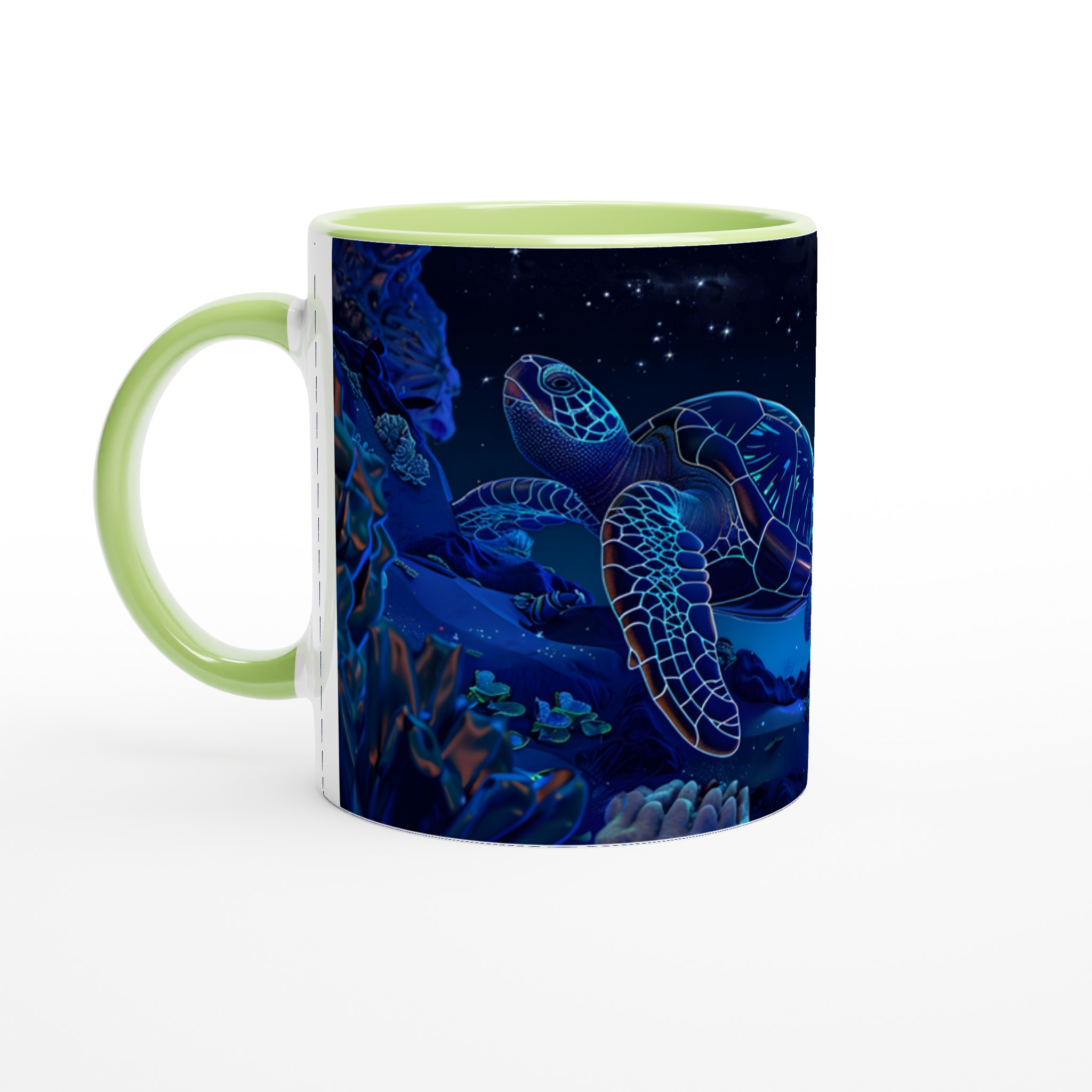 Kosmisk havssköldpadda 11oz keramikmugg – Drömsk nattmotiv i ditt val av färg 7 7144fd9a-52be-410a-adfb-e418db8019f2