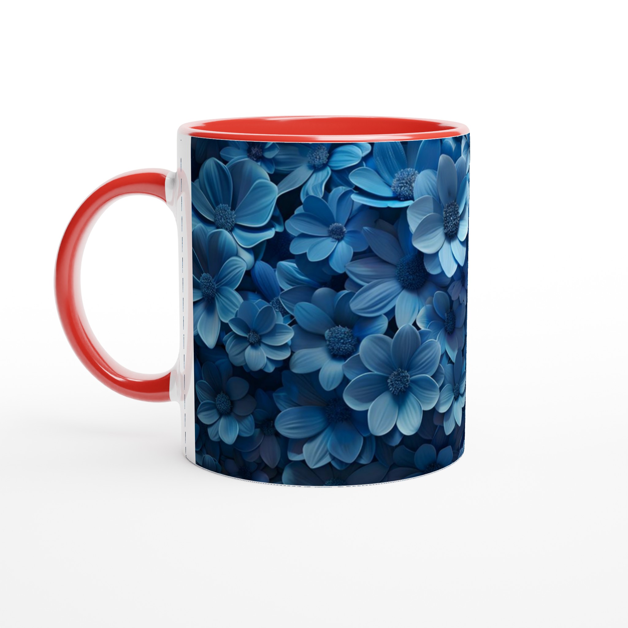 Blå Blomsterdröm 11oz Keramisk Mugg – Personlig Design i Livfulla Färger 5 71727320-6c86-43d0-a72b-d45a74c5e6af