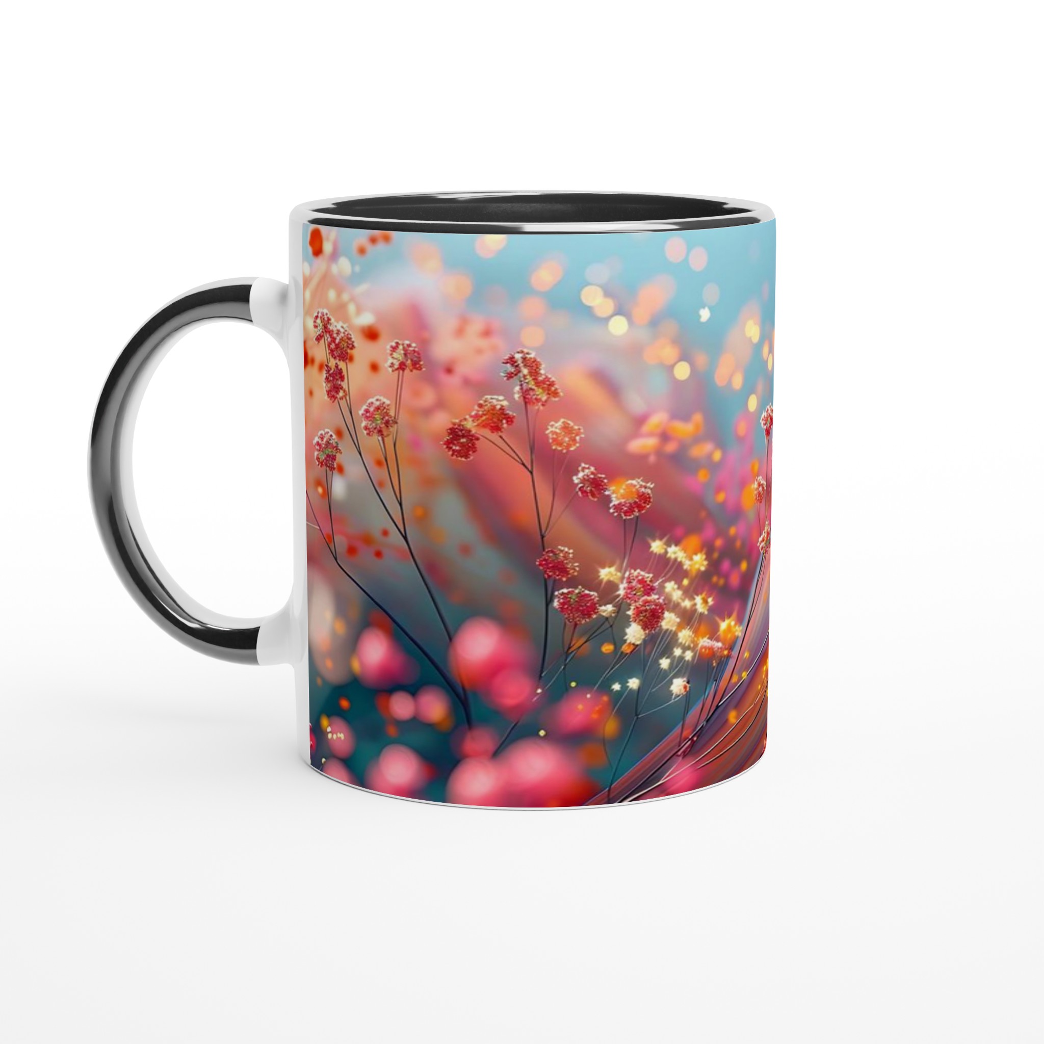 Färgsprakande Blomsterdröm: 11oz Keramikmugg i ditt val av sju livfulla färger 4 71cb5e3c-f0bb-4de0-9fb1-3c1181a68b13