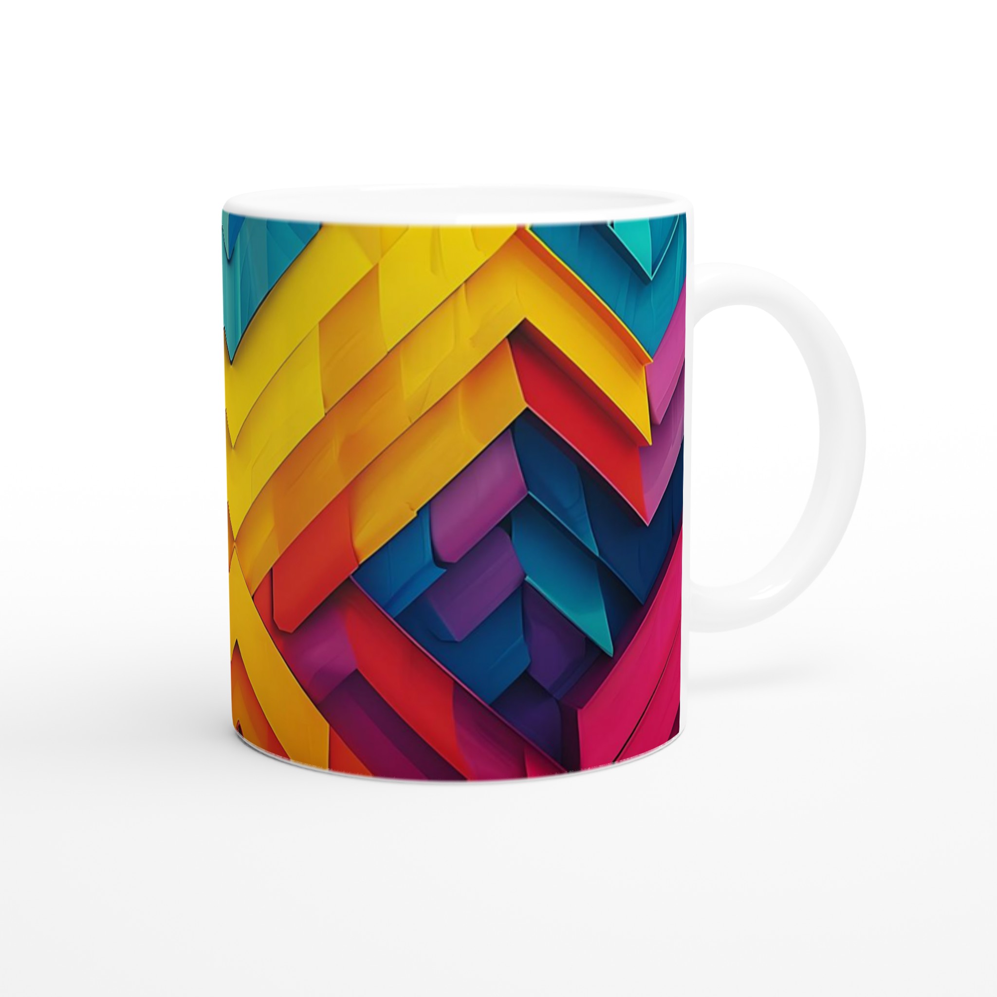 Abstrakt Mosaik Keramikmugg - 11oz, Levande Färgval 10 71ee6916-4131-456c-9654-f7ec99385651