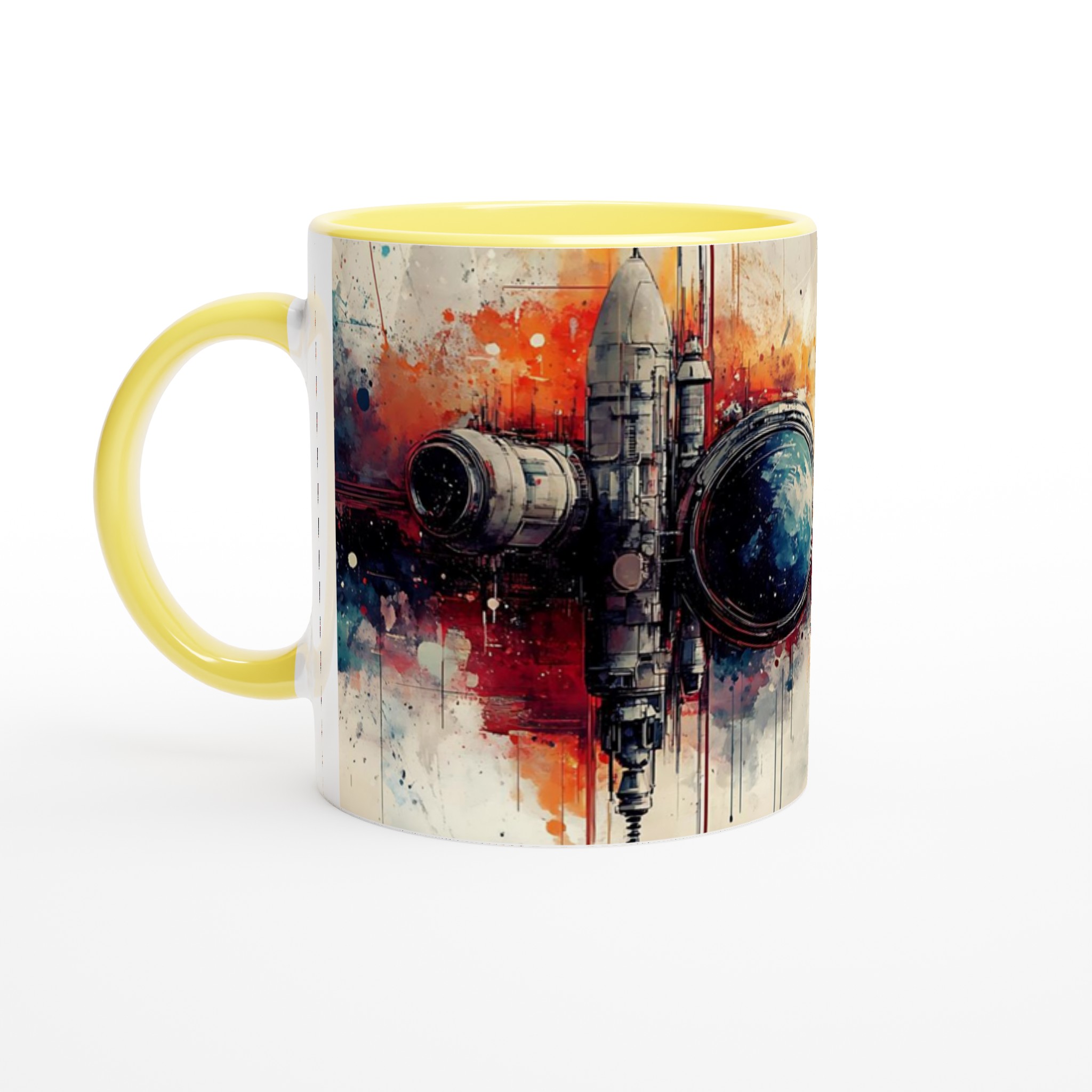 Abstrakt Rymdresa 11oz Keramikmugg - En konstnärlig explosion av kosmiska färger 3 72062878-5a25-4675-ae1f-bae266e40715