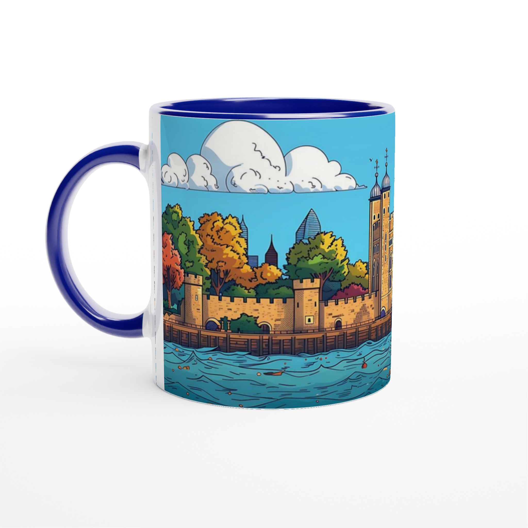 Towern i London Cartoon Keramisk Mugg – Färgstark 11oz Favorit i ditt Val av Sju Nyanser 2 721dee78-6c25-4d31-b55e-f5682245c332