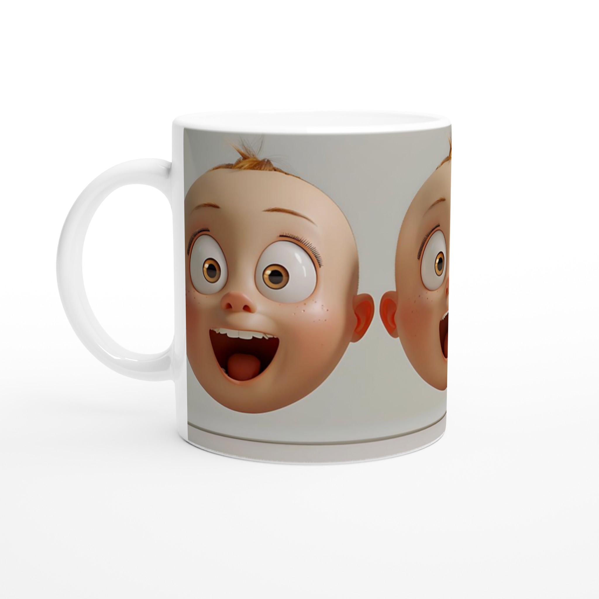 Förvånad Babyansikte Keramisk Mugg - Rolig Design i Flera Färger 1 721eaf1b-3d22-405f-9ba0-6fbcdee15e85