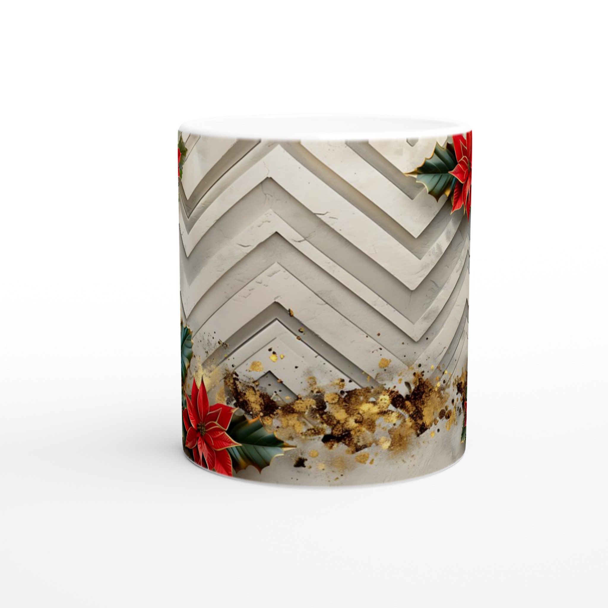 Vit 11oz keramisk mugg med julig prydnad i din favoritfärg 8 72389706-19b5-46a6-aa9c-9231ea8c41bb