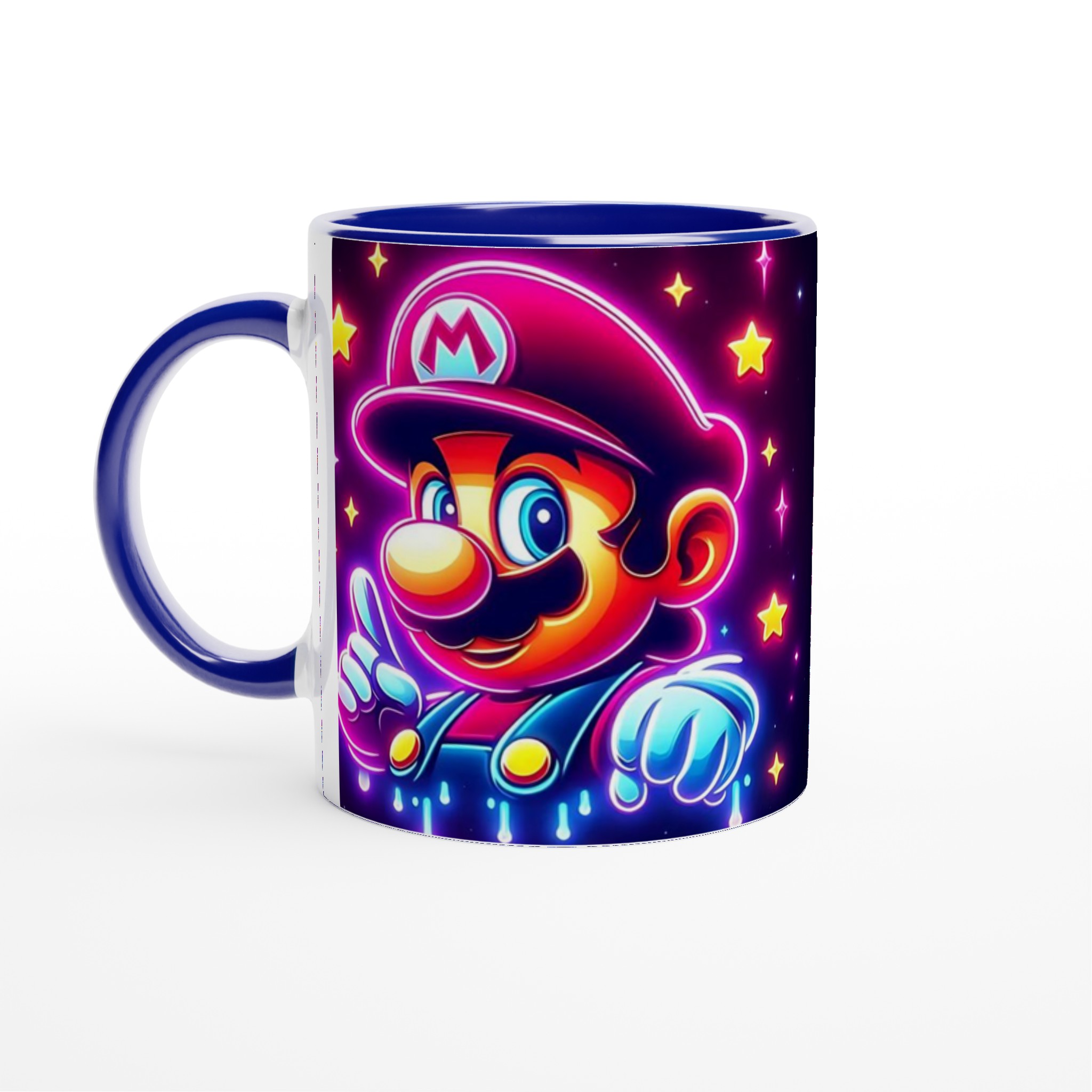 Livfull Vit 11oz Keramisk Mugg med Neon Mario-motiv i Sju Färgstarka Nyanser 2 723f36ae-dda7-4878-8ce0-3cdbf8bd06cf