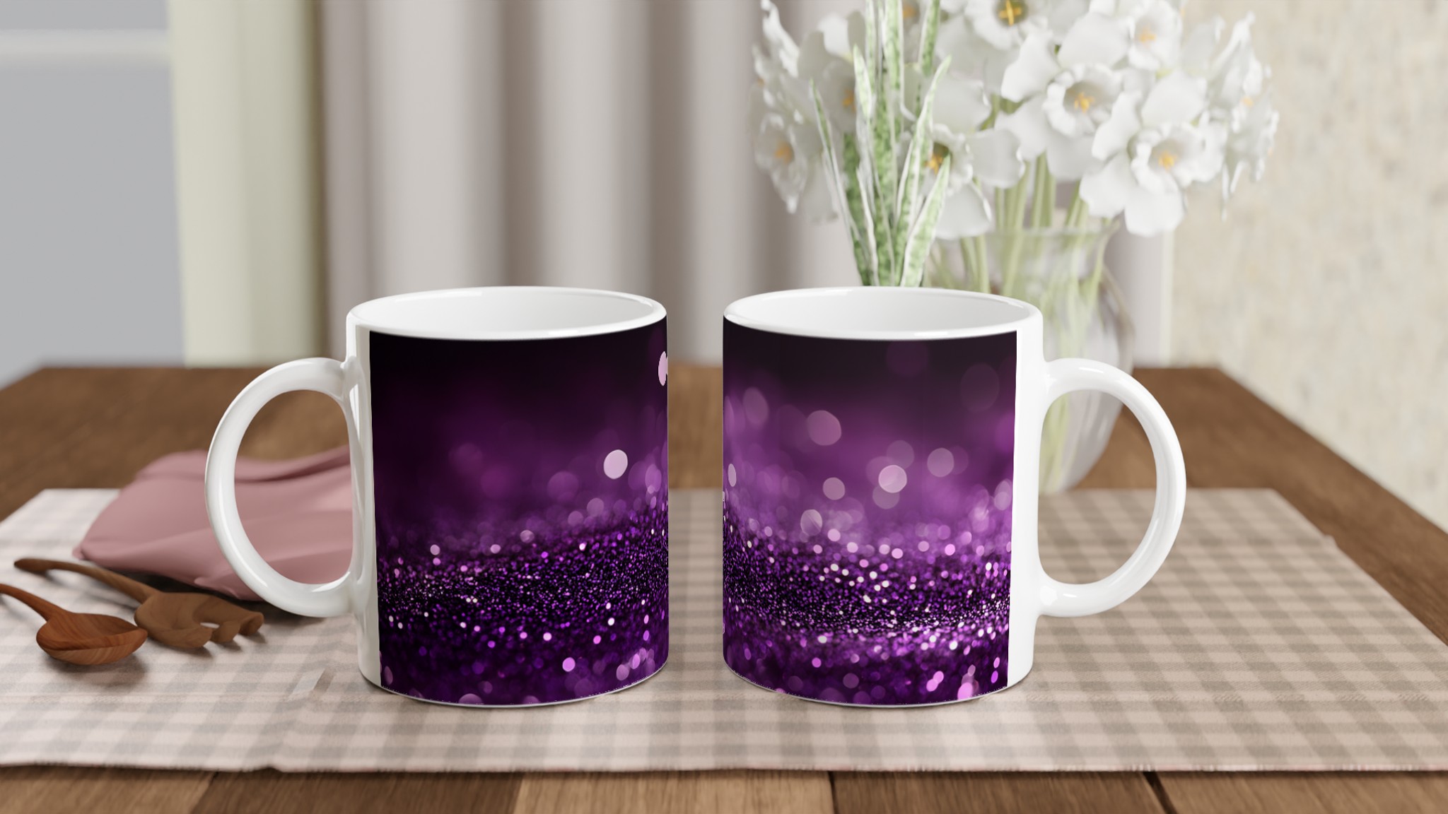 Glittrig Dröm: 11oz Keramikmugg i Lila & Glitter – Välj din Färg 10 7245546e-7f18-4e17-8738-14757a15e31f