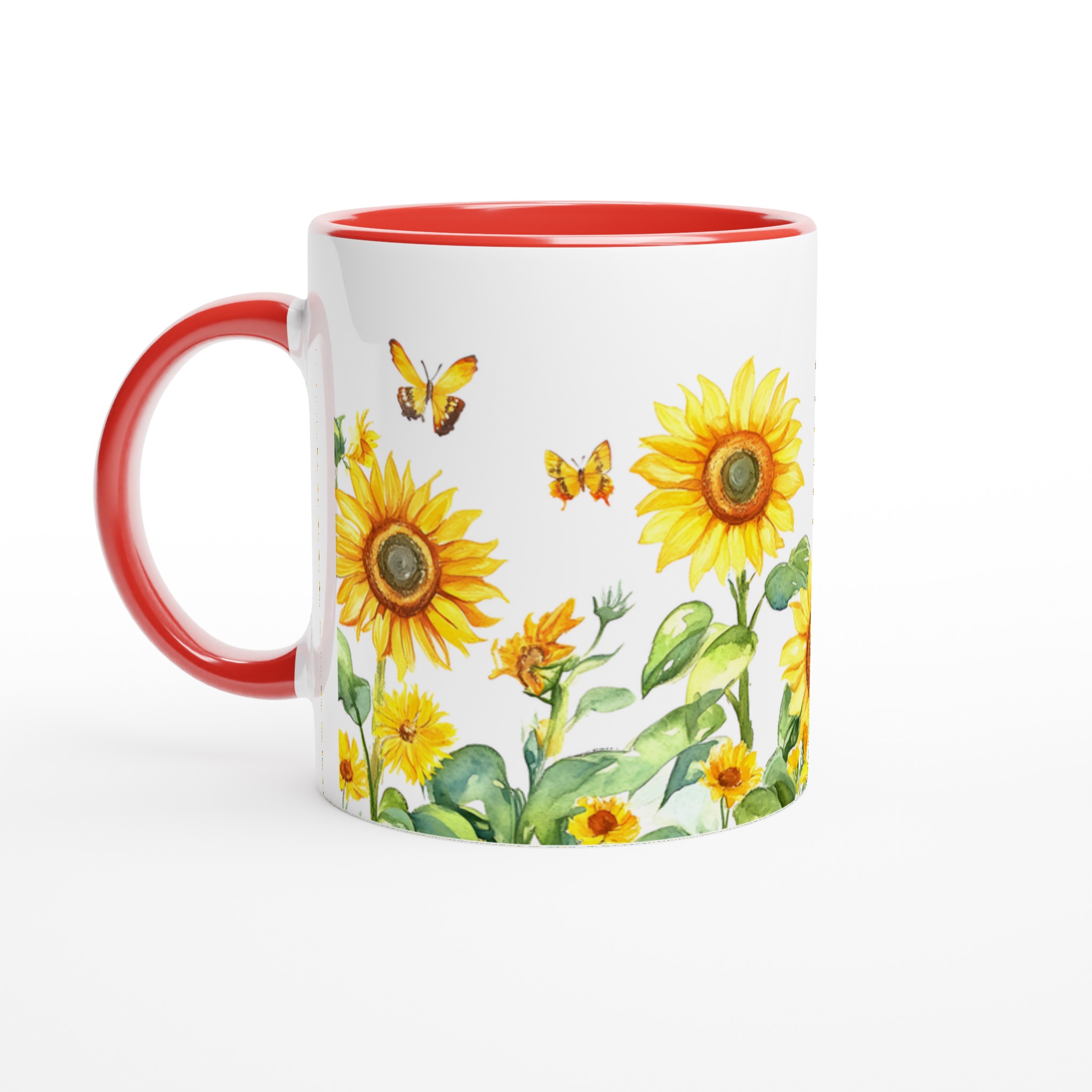 Solros- och Fjärilsmugg – Keramisk 11oz Kaffemugg i ditt val av 7 Livfulla Färger 5 7263c5cd-e2b1-4c01-b7f4-f44baa37b27a