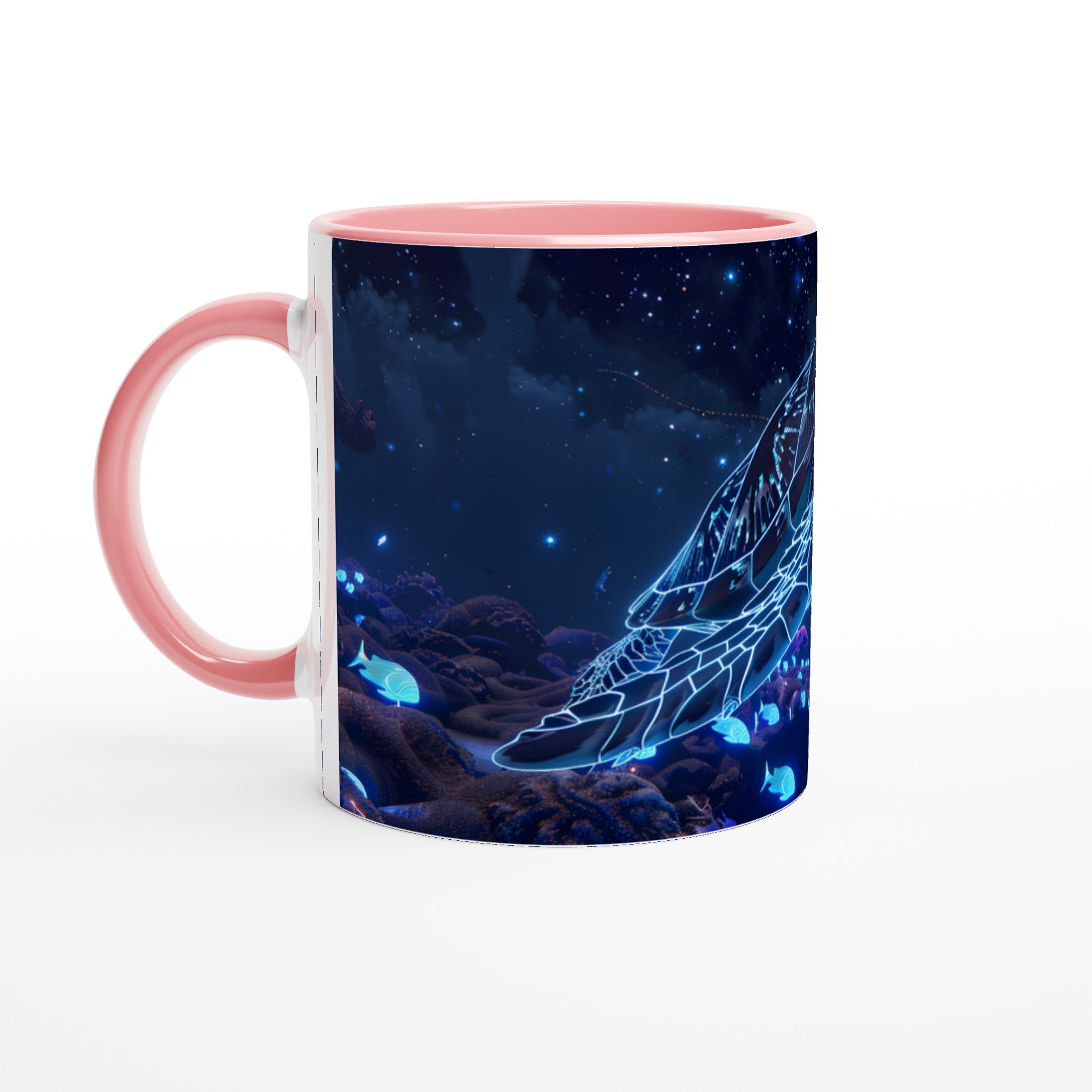 Glödande Neon Havssköldpadda 11oz Keramisk Mugg – Drömsk Akvatisk Design 6 726c5a9f-b6fa-400b-a96e-41a3b3ccf8c8