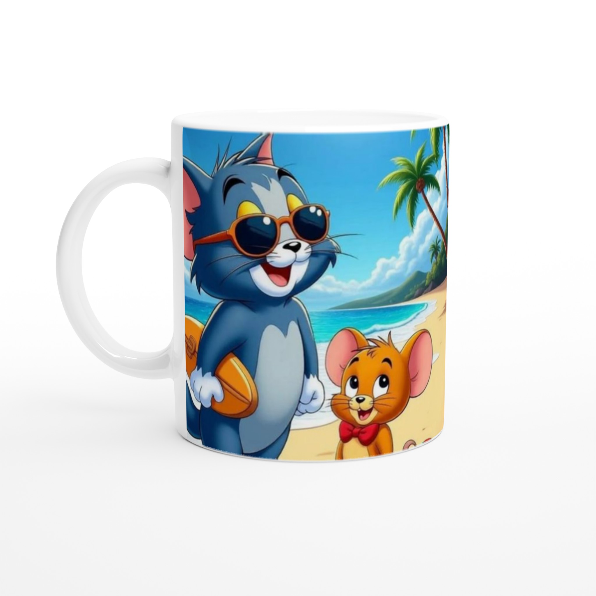 Vit 11oz keramisk mugg med ikoniskt Tom & Jerry motiv – välj bland sju livfulla färger 1 727c8ac0-c1c2-46c7-bed8-ec2d662c17c1