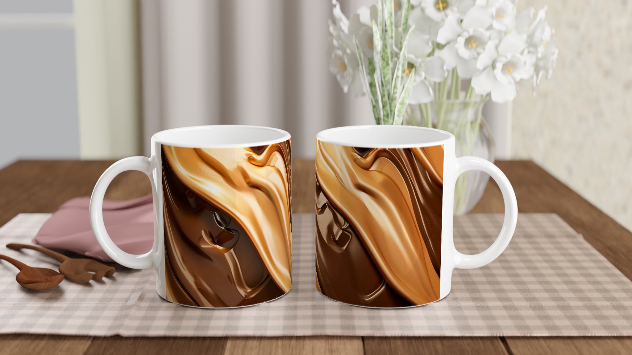 Lyxig Latte Love 11oz Keramikmugg – Glänsande Choklad- och Karamelltoner för Din Favoritdryck 10 728186e2-58f6-4d31-89e0-0b69371ccf8e