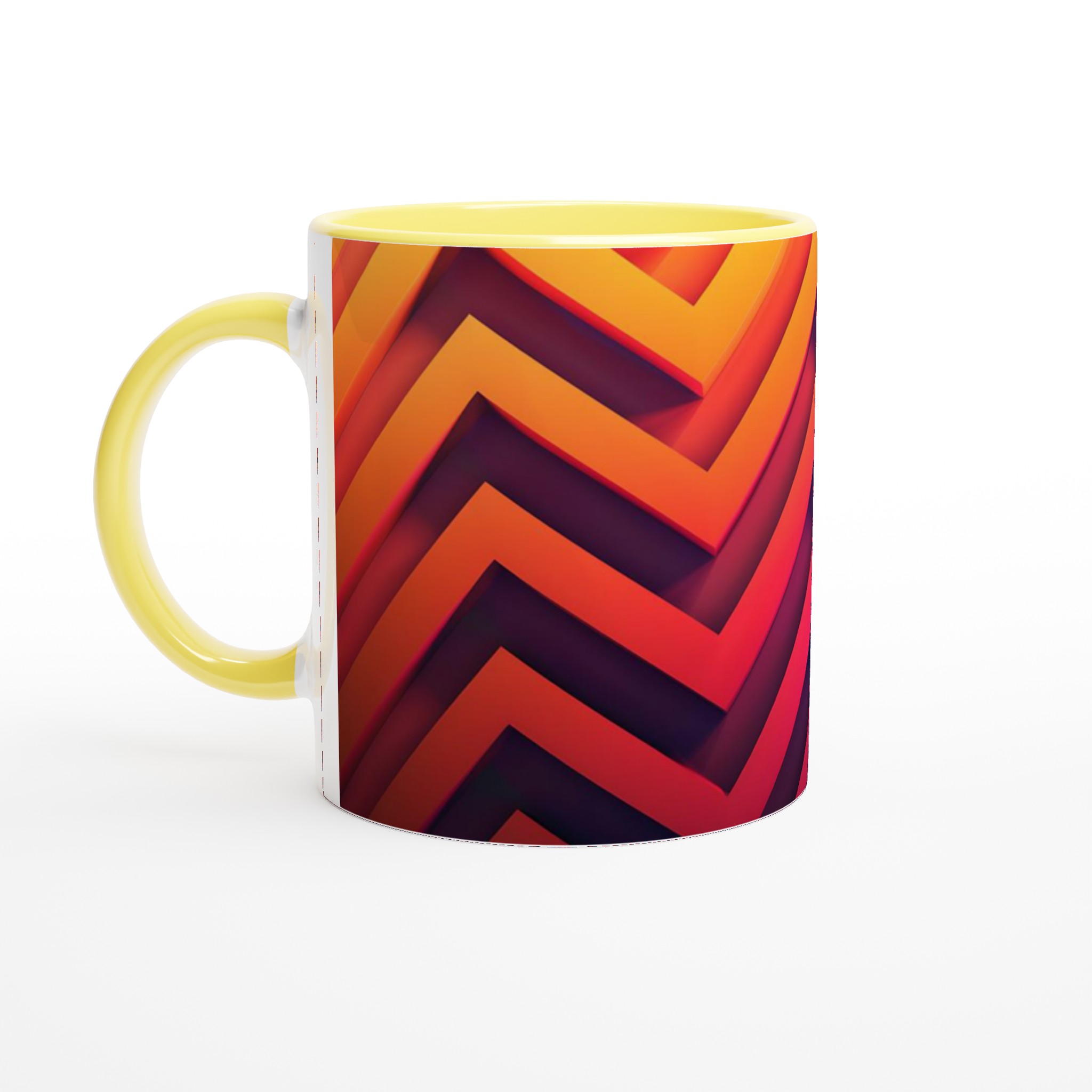 Abstrakt Chevron Mugg - Färgexplosion på 11oz Keramisk Kaffekopp 3 729c3bb8-051e-48db-8084-4a95e2fa135e