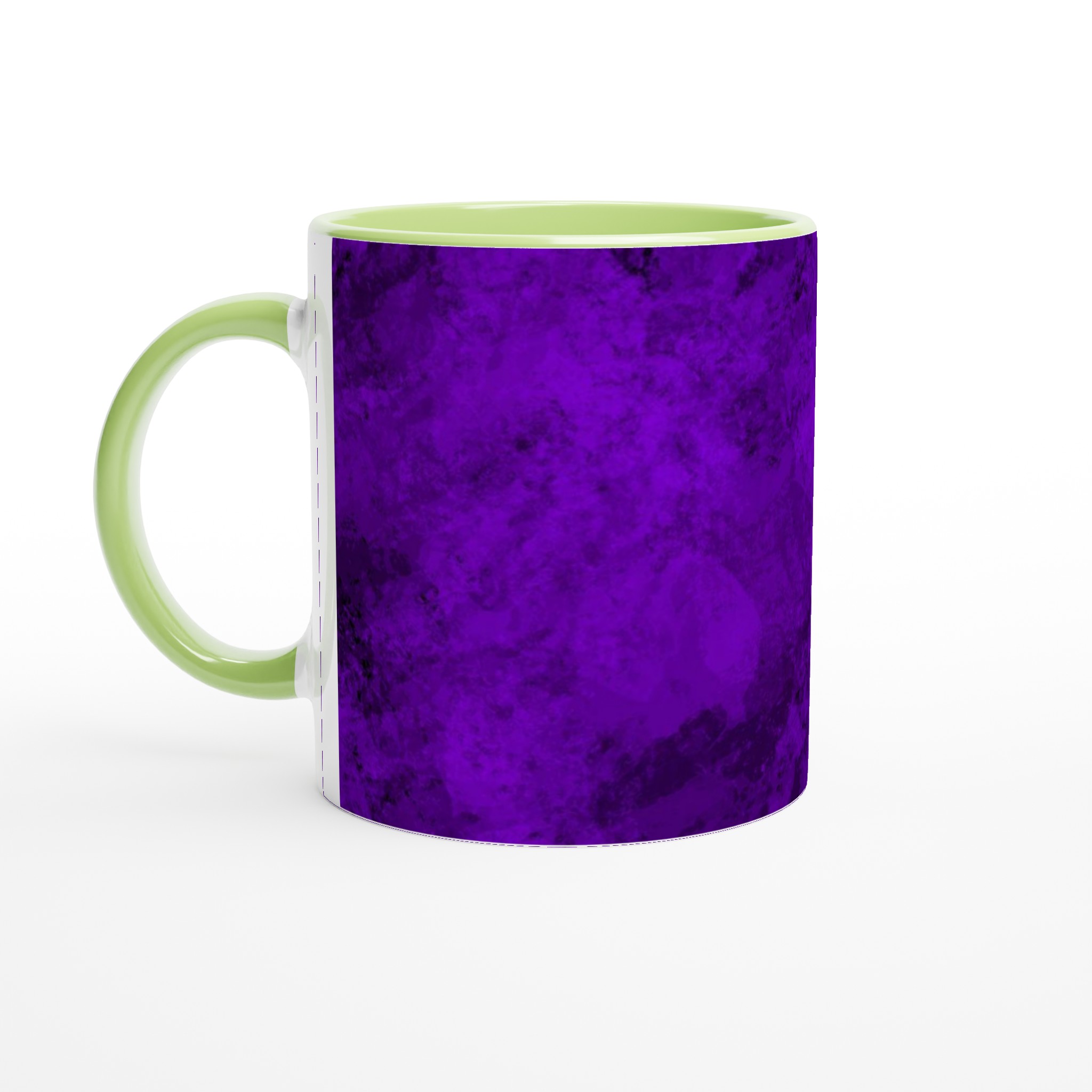 Vit 11oz keramisk mugg med djup lila konstnärlig textur – välj bland sju färgstarka keramiska nyanser 7 72becb78-51db-4bc5-b871-ae260d36f53e