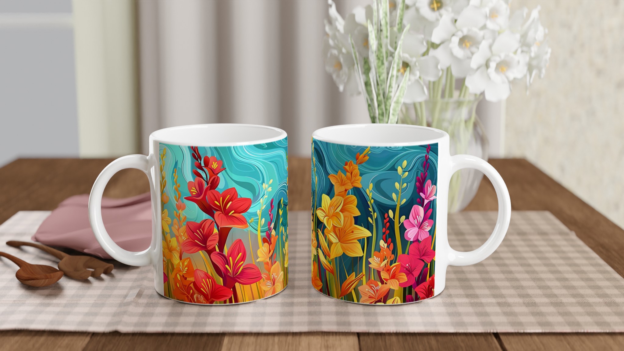 Färgsprakande Blomstermugg – Välj din favoritfärg för kaffe och te 10 72cfcec8-c4fe-43d1-a05a-f130c4f648bb