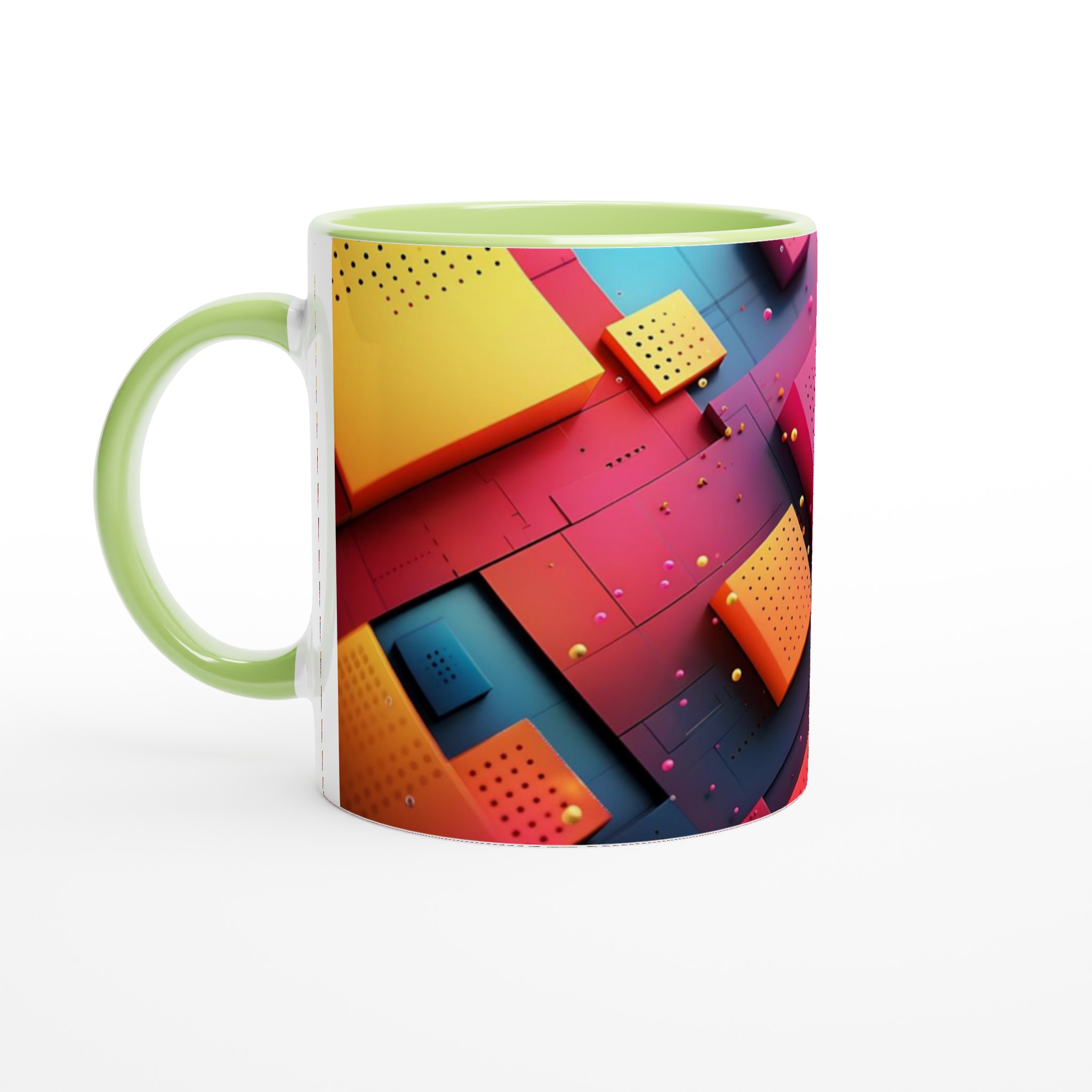 Abstrakt Geometrisk 11oz Keramisk Mugg – Modern Design i Valfri Färg 7 72f4b29a-b1aa-414e-9180-643f645070f7