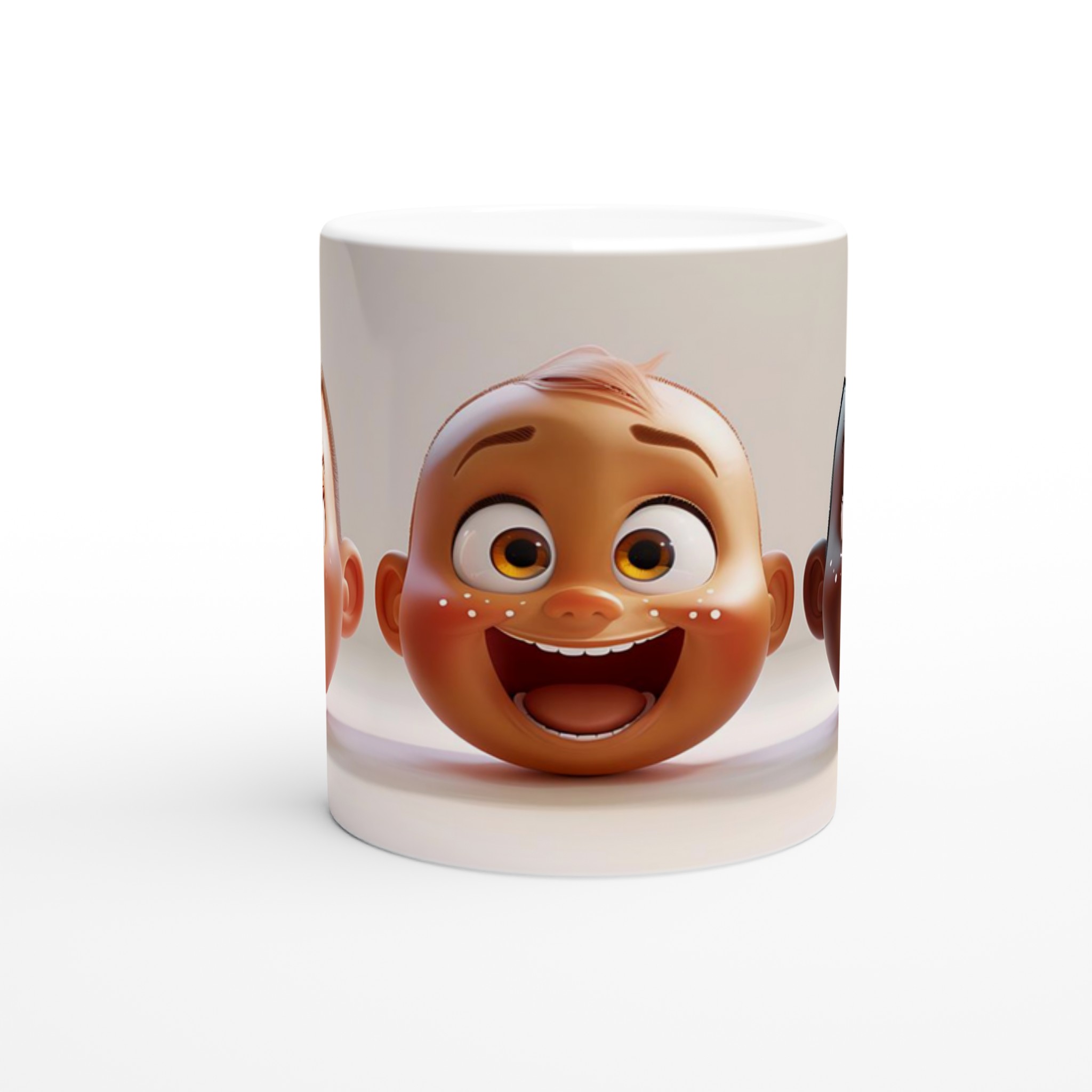 Glada Barn Emoticons Mugg – Personlig Keramikmugg i 7 Färgstarka Nyanser 8 731966f4-ff29-46dc-9562-7c32cb2e4413