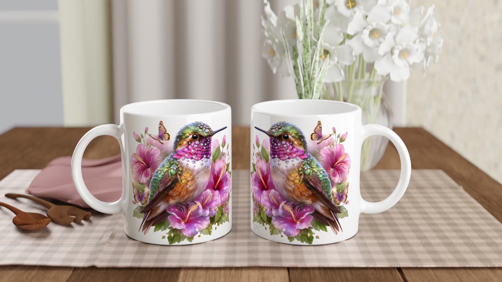 Glittrande Kolibrimugg – Vårblommor & Fjärilar i Premium Keramik – Välj Din Färg! 10 731a314e-c88e-4656-9e95-3541b22acb75