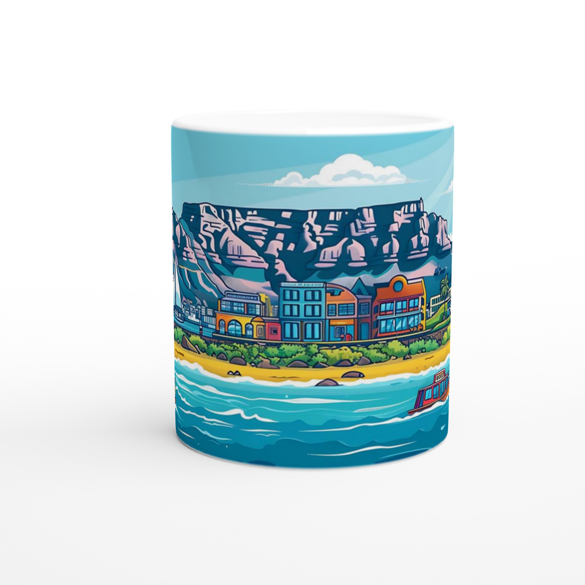 Kapkrogen Mugg - Färgglad Akvarellscen från Kapstaden 8 731bff57-3b95-423d-86e5-68b1390d7442