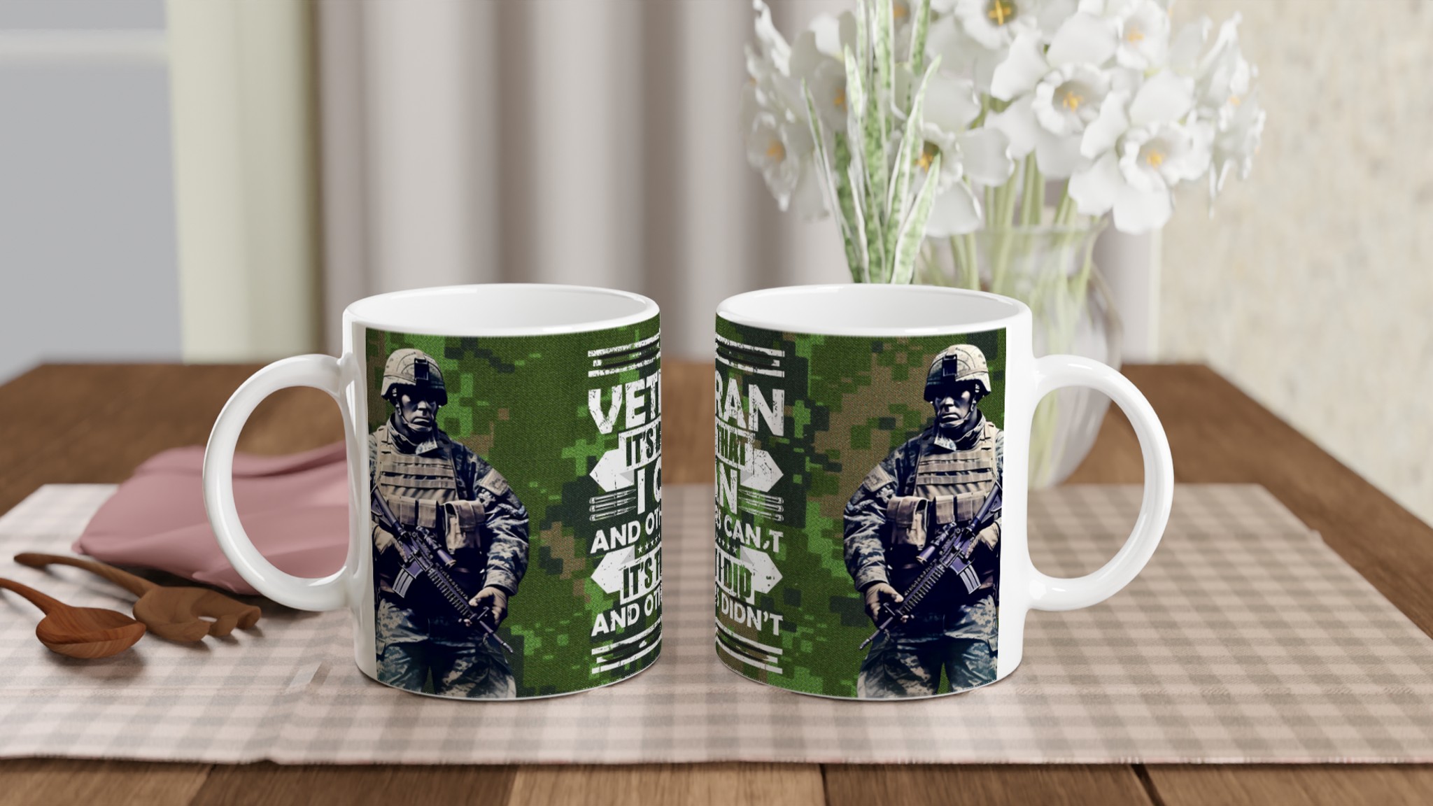 Veteran Inspirational 11oz Ceramic Mug – Bold Camouflage Style in Seven Colors 10 73494d63-f3ea-4d9a-a107-b0973030a032