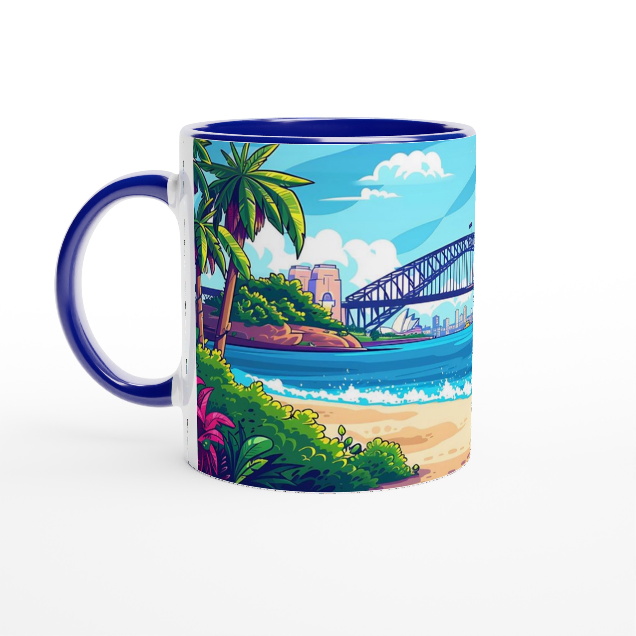 Sydney Harbor Bliss: Vibrerande keramikmugg i ditt val av färger – 11 oz 2 7350ffa0-ea02-4fb7-a4e5-89a0fb7491e2