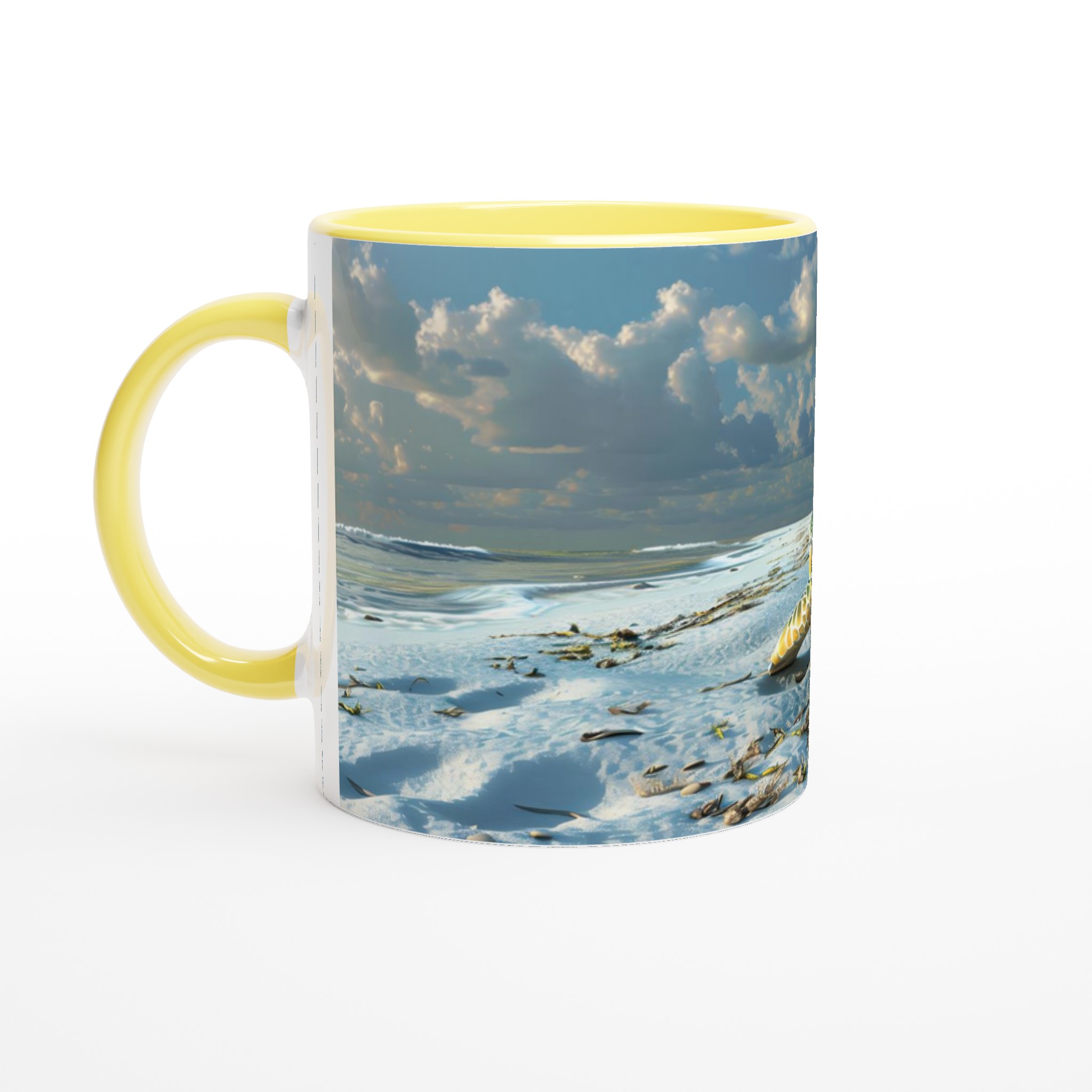 Tropisk Havssköldpadda Mugg – Levande Strandmotiv, 11oz Keramisk Mugg i Valfri Färg 3 73524cd7-8f74-4d5f-b096-9b775b446048