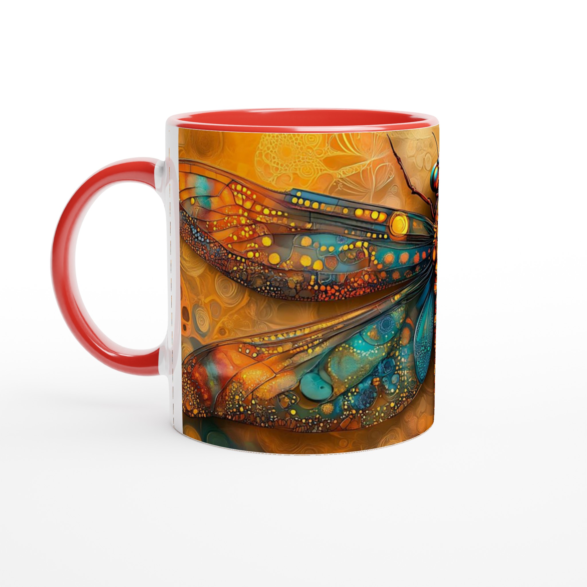 Abstrakt Trollslända Kaffemugg – Färgstark Keramikmugg för Vardagsglädje 5 73742c51-a05c-46b8-b7e0-4011048a7e4a