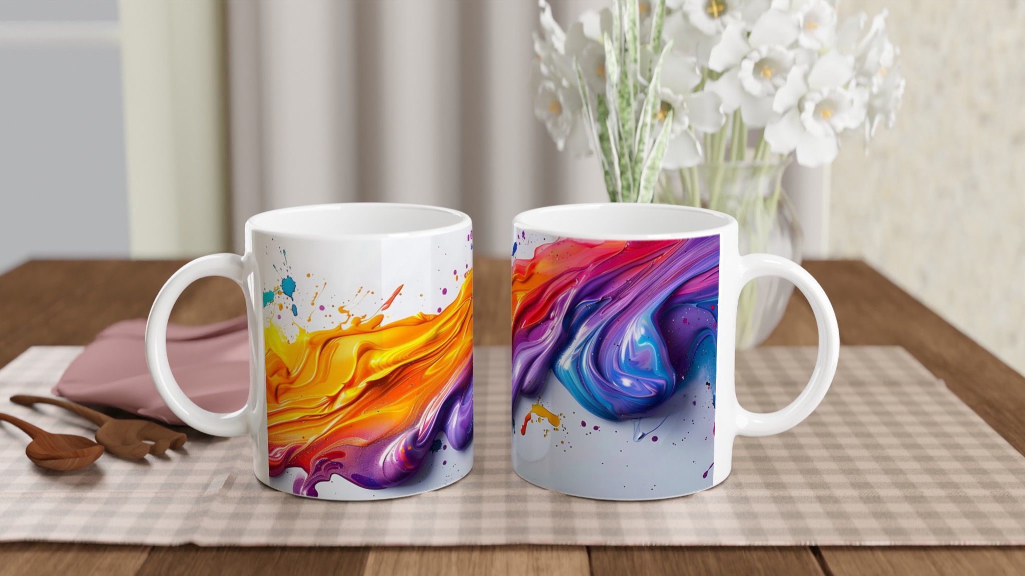 Konstnärlig Färgexplosion 11oz Keramisk Mugg – Välj bland 7 Livfulla Färger för din Personliga Stil! 10 73788e8f-cb67-4ae4-b7dc-c6799b8d4758