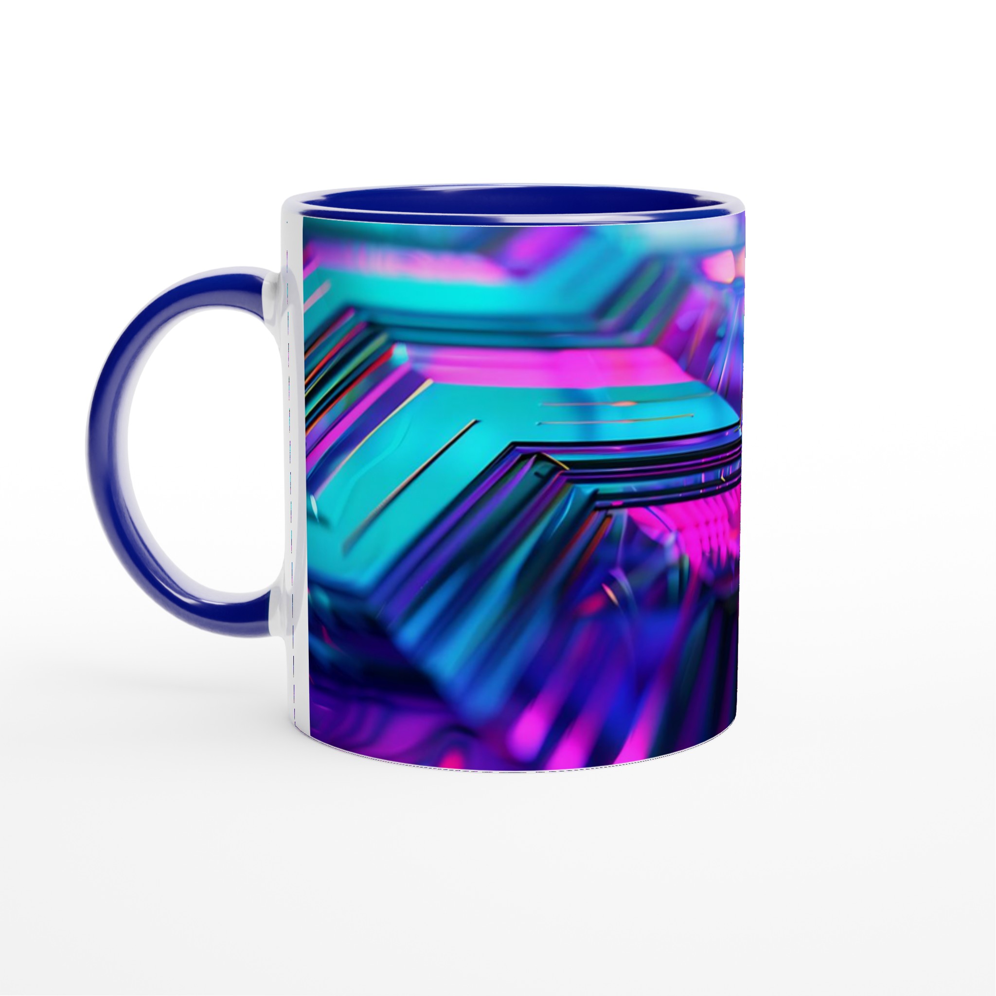 Neon Vågmönster 11oz Keramisk Mugg – Färgglad Abstrakt Design för Kaffe & Te i Flera Nyanser 2 73aef577-35a0-4c61-a9f7-dfad284252be