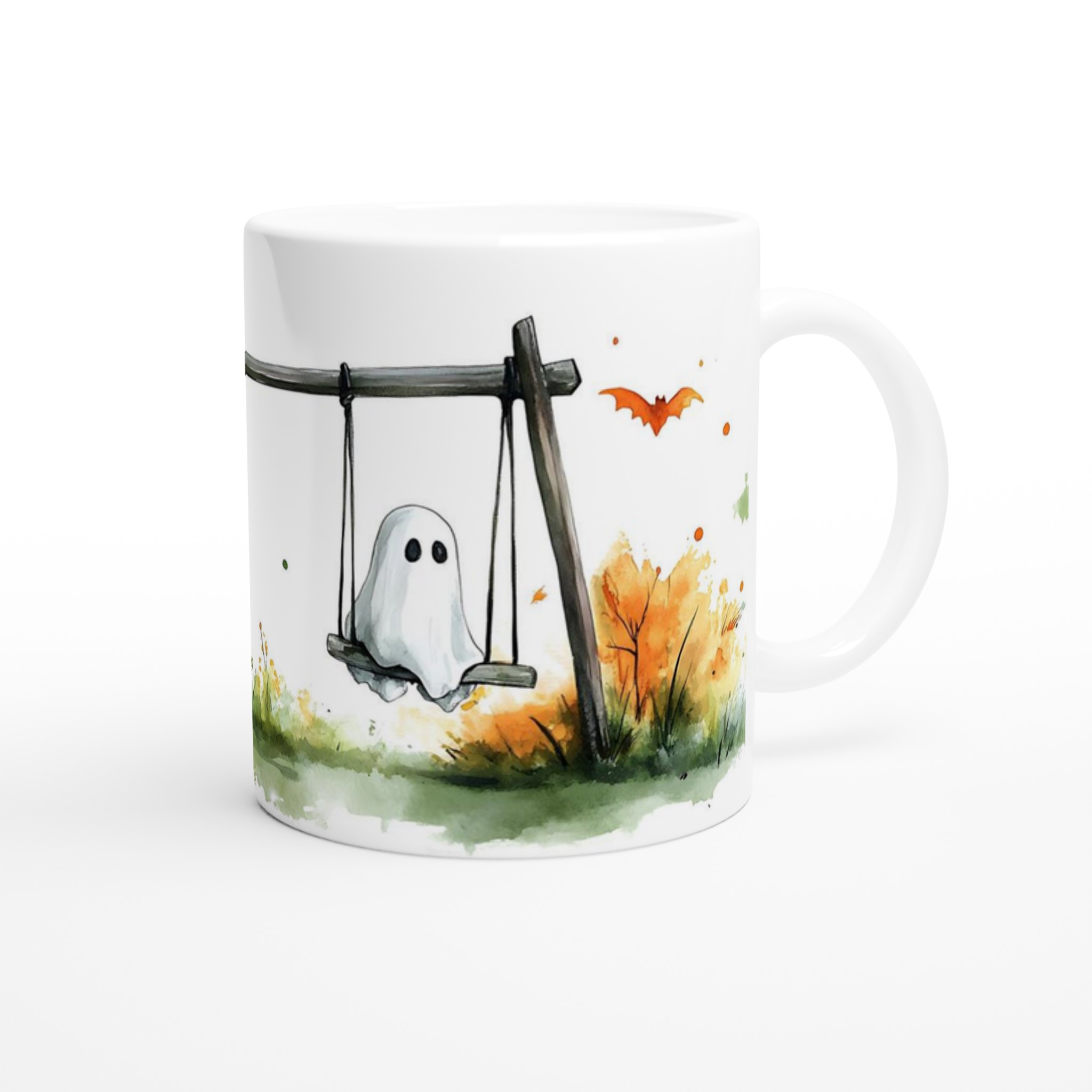 Busiga Spöken på Gunga Keramisk Mugg - Perfekt för Halloween & Mysiga Stunder, Välj din Färg! 9 73dc88dd-f6ae-4c4b-8dff-bfcc577c5b8d
