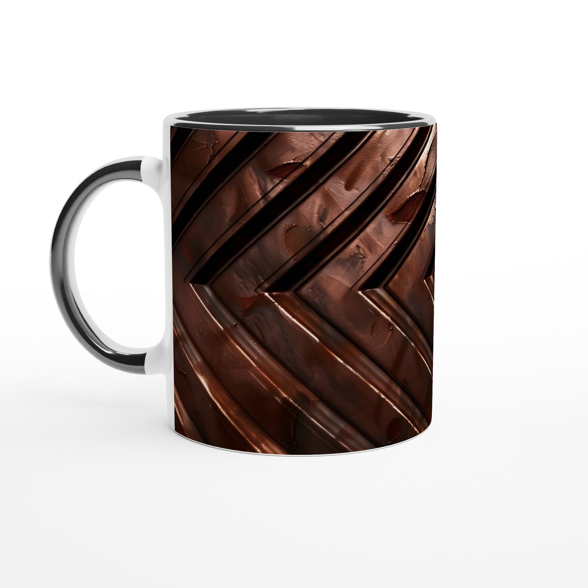 Lyxig Brun Geometrisk 11oz Keramisk Mugg – Välj bland 7 Eleganta Färger 5 73e80827-7358-43f4-bd50-6efcf4b903f4