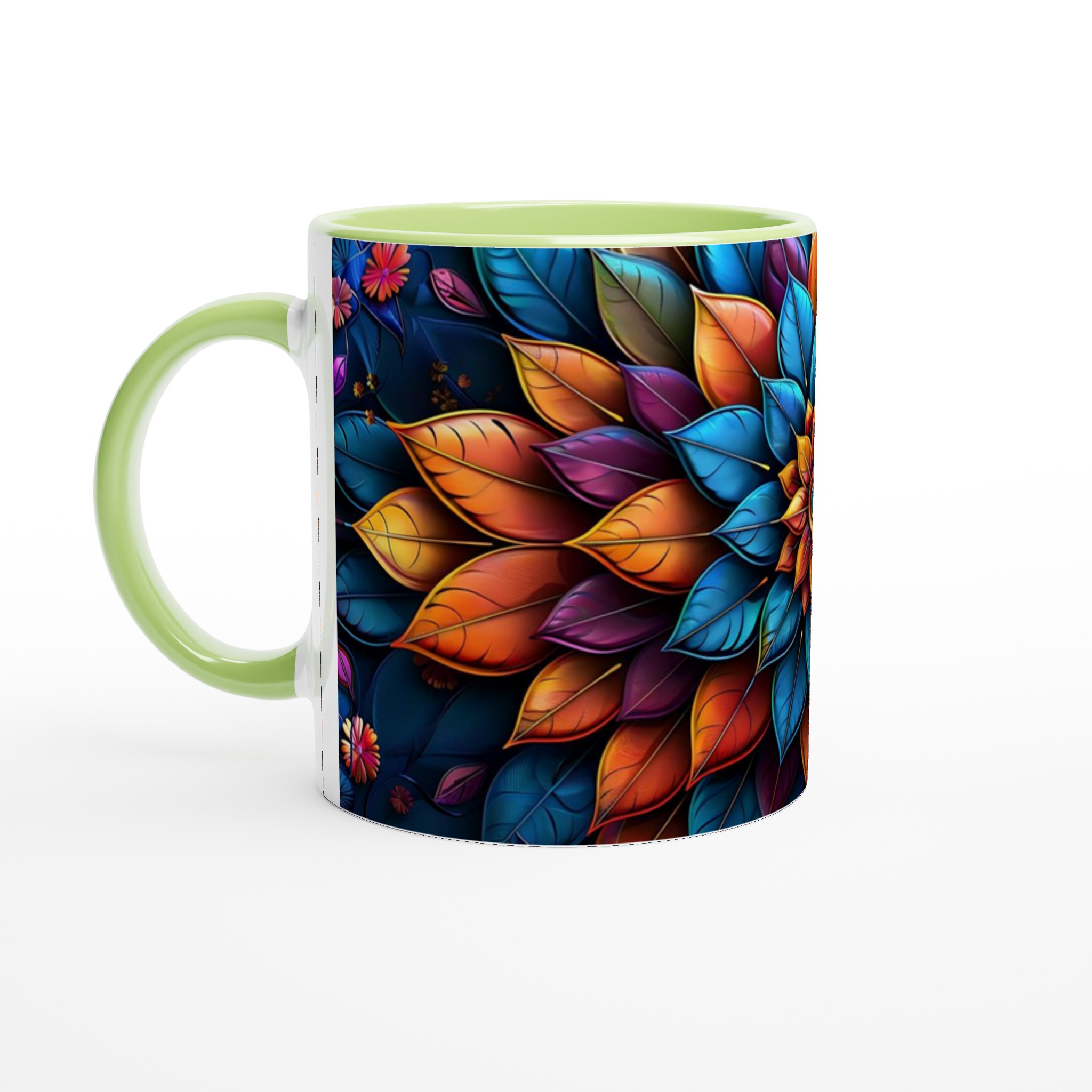 Färgglad Mandala Keramikmugg - 11oz, Välj bland 7 Livfulla Färger 7 742398f3-64e0-4f7a-87f4-8a8d4d73cb0a