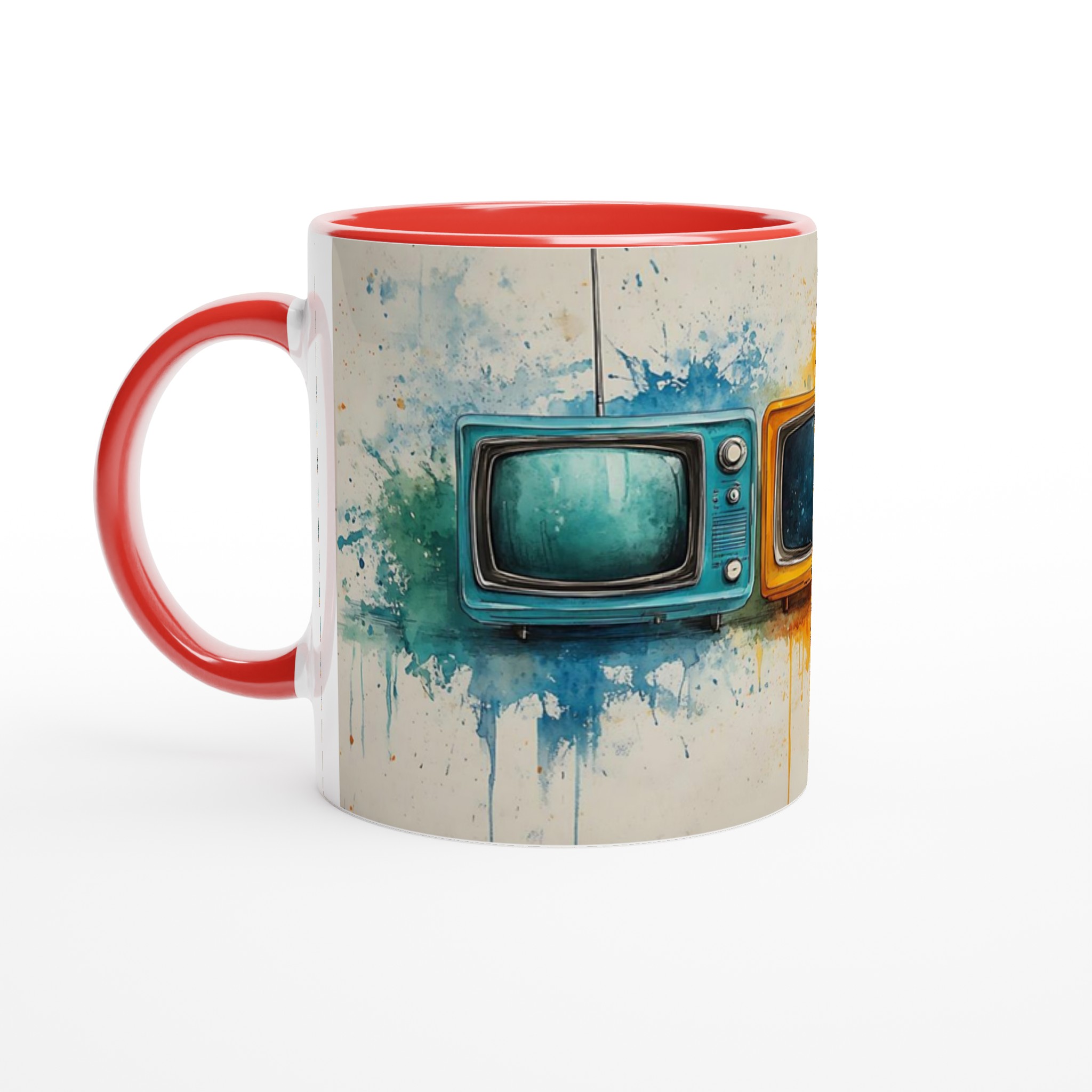 Retro TV Pop Art Keramikmugg – Färgglad Design för Kaffeälskaren i 7 Nyanser! 5 742ddb0c-a688-413b-b88a-c7d2cddf1499