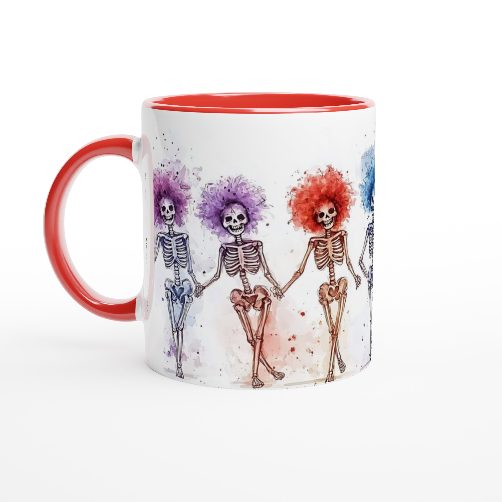 Glad Halloweenskelett med Färgglada Peruker Keramikmugg - Fira med Stil och Glädje! 5 7434c533-b564-4d99-8842-7214bba66ecd