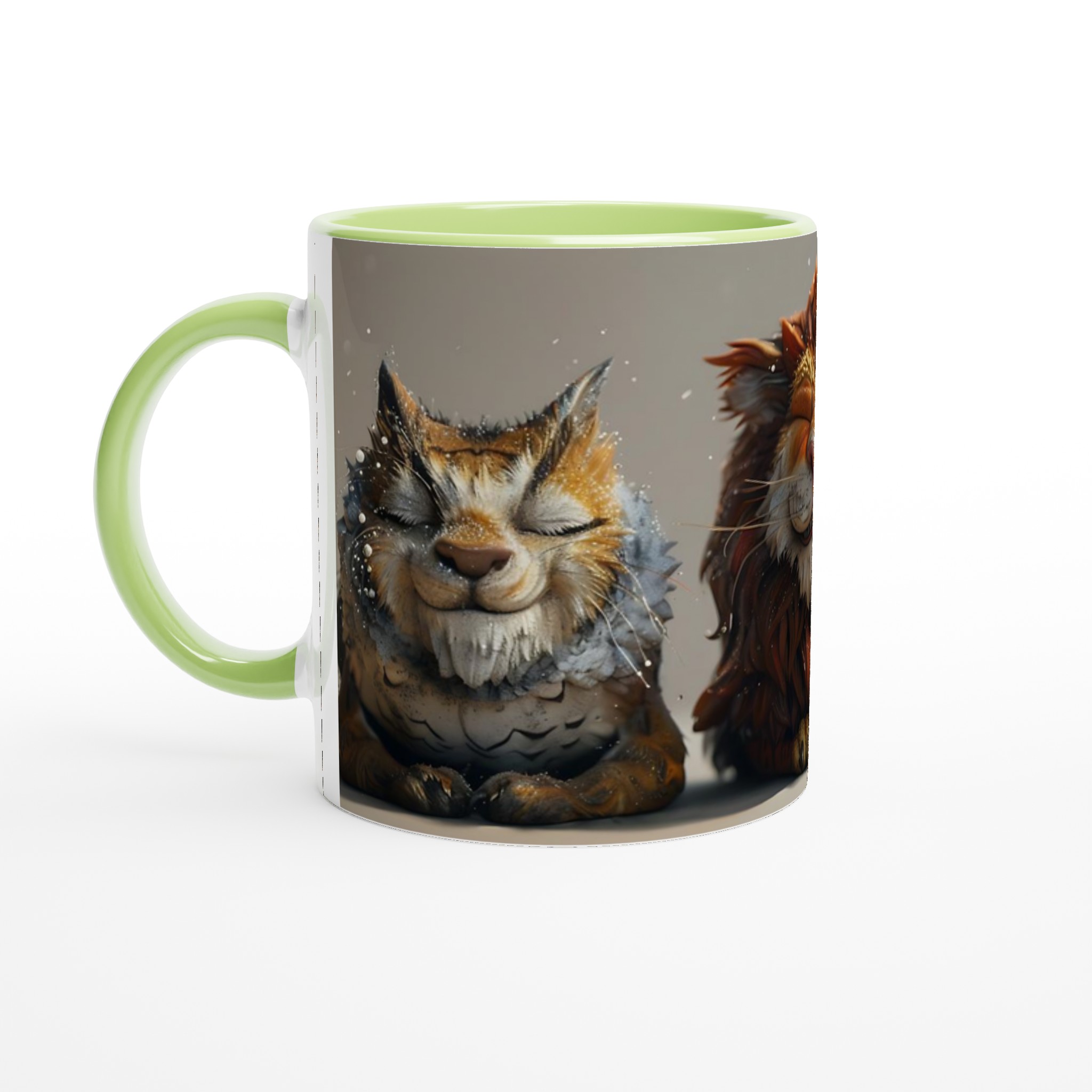 Lyckliga Kattdjur Keramisk Mugg – Unika Djurmotiv i Klara Färger för Kaffeälskare 7 743e568f-5928-4715-87cb-07ada0bbf614