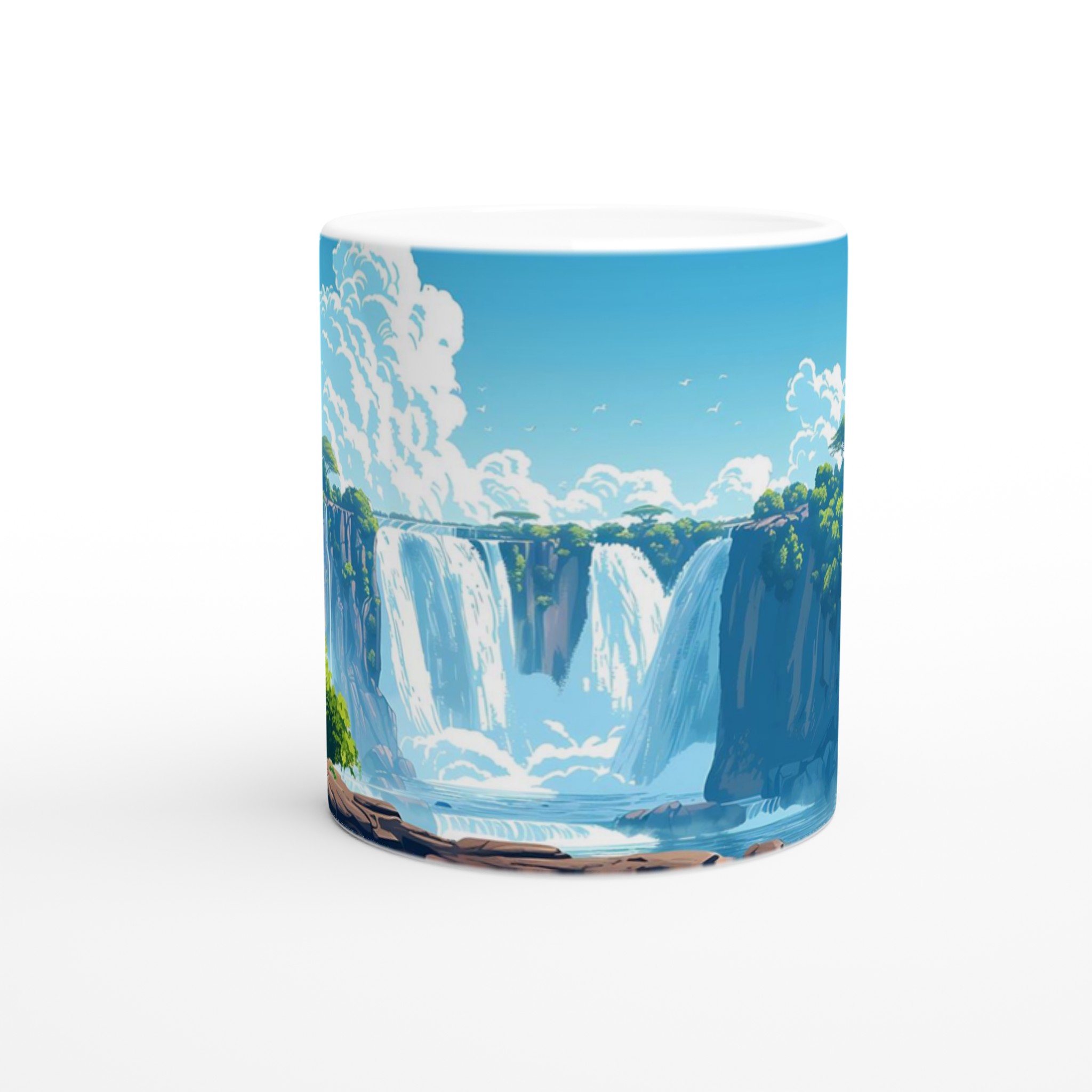 Tropiskt Vattenfall Kaffemugg - Levande Naturdesign i Flera Färger 8 7456ebbb-912b-45f5-b865-94804b87847e