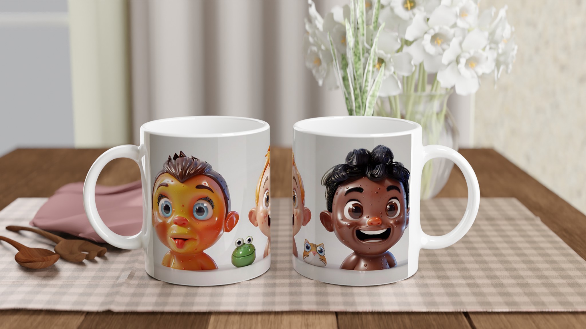 Charmig "Cute Babies" 11oz Keramikmugg – Perfekt Gåva i Valfri Färg! 10 745b1826-2f0b-4580-8c48-c8b0be2dc980
