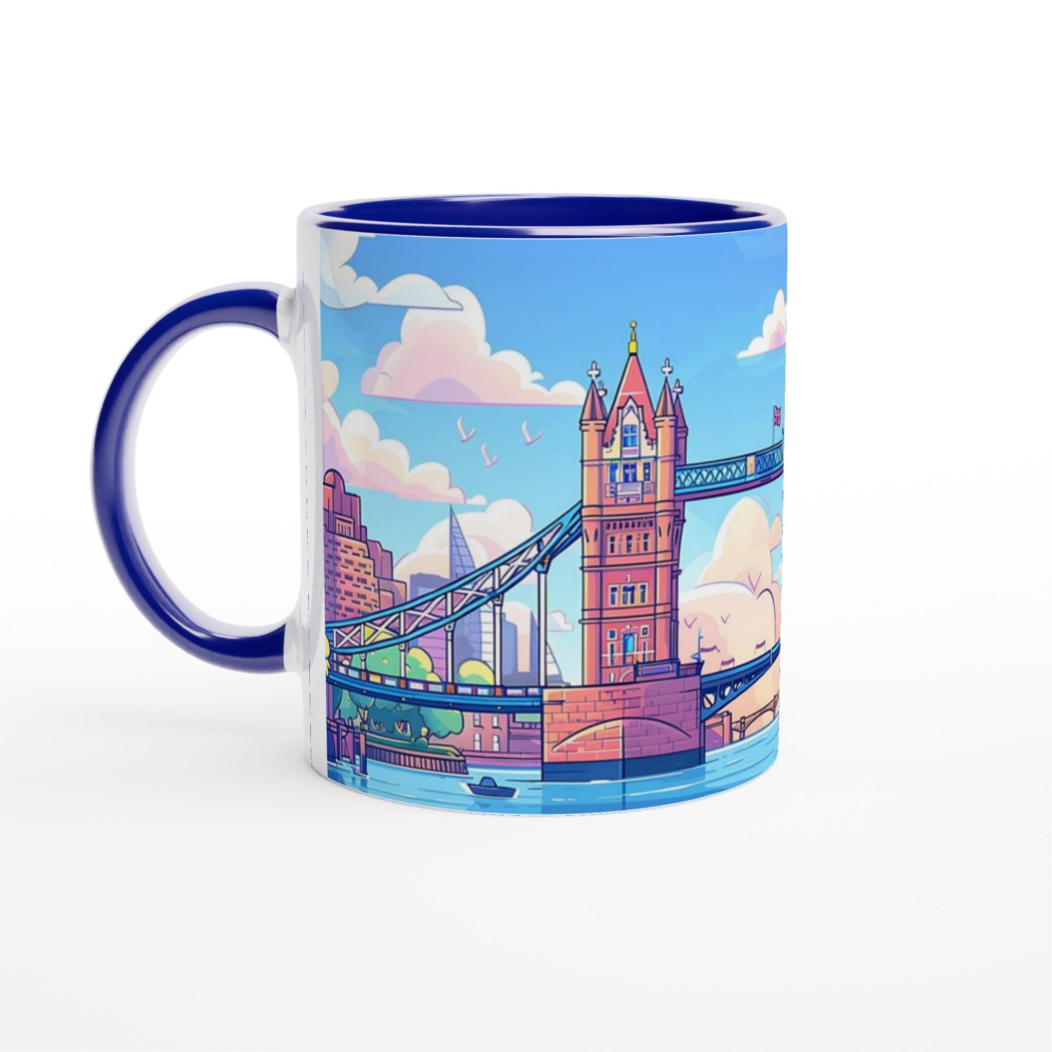 Pastell London Tower Bridge Mugg – 11oz Keramisk Mugg i ditt val av sju livfulla färger 2 74773add-8656-4d07-9014-12ccd544ef59