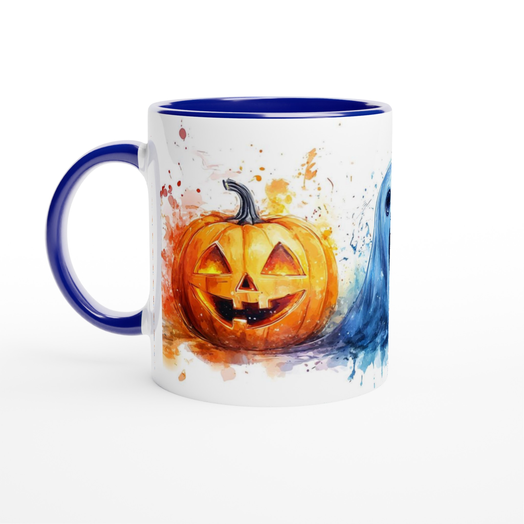 Spooky Watercolor Halloween Mugg - Pumpa & Spöke - Välj din favoritfärg 2 74d5f06b-24bd-4e58-969b-af8cc70d2b6c
