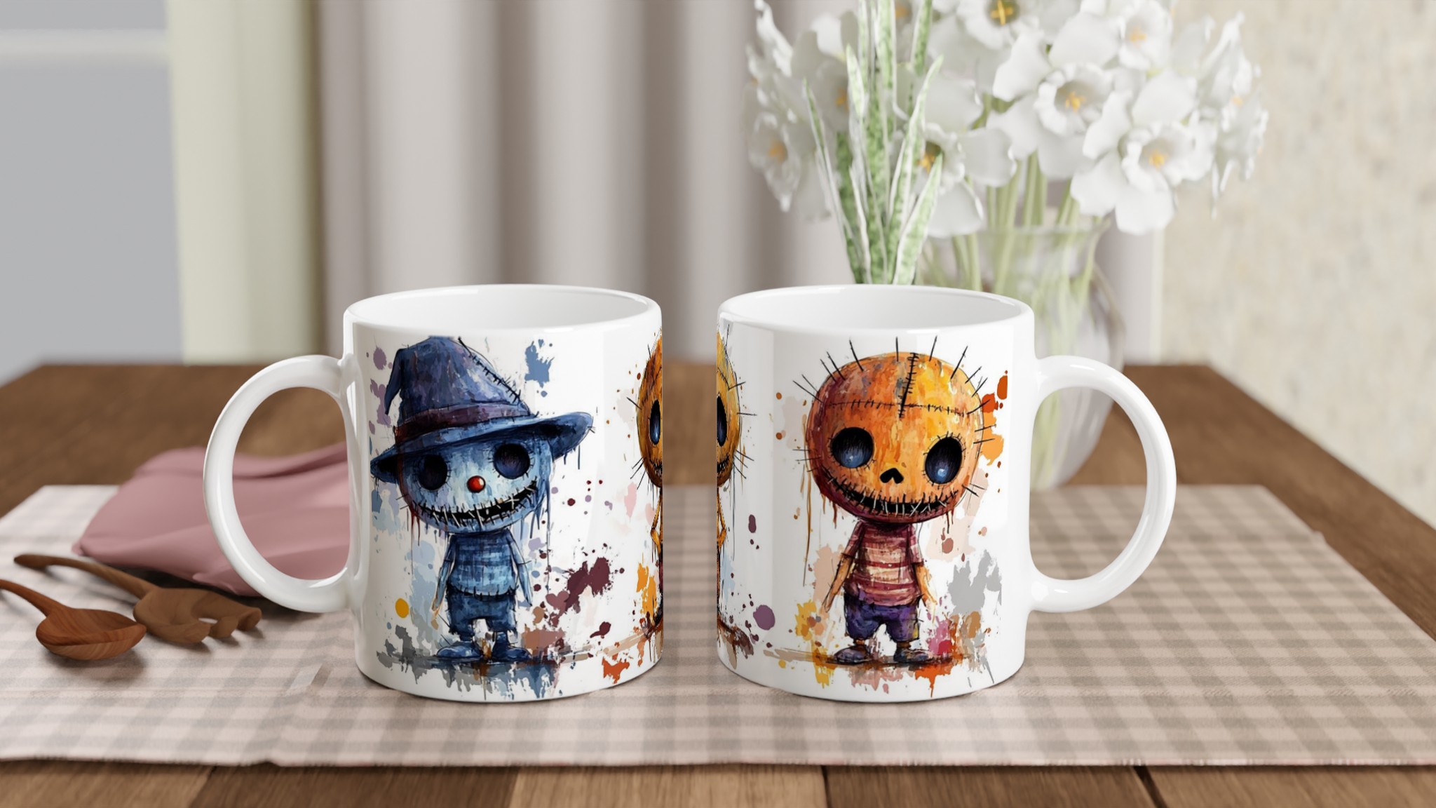 Skräck- & Halloweeninspirerad Keramikmugg i Akvarellstil – Välj din färg 10 74d6a48f-0a27-46dd-a05c-b6d0d54019c1