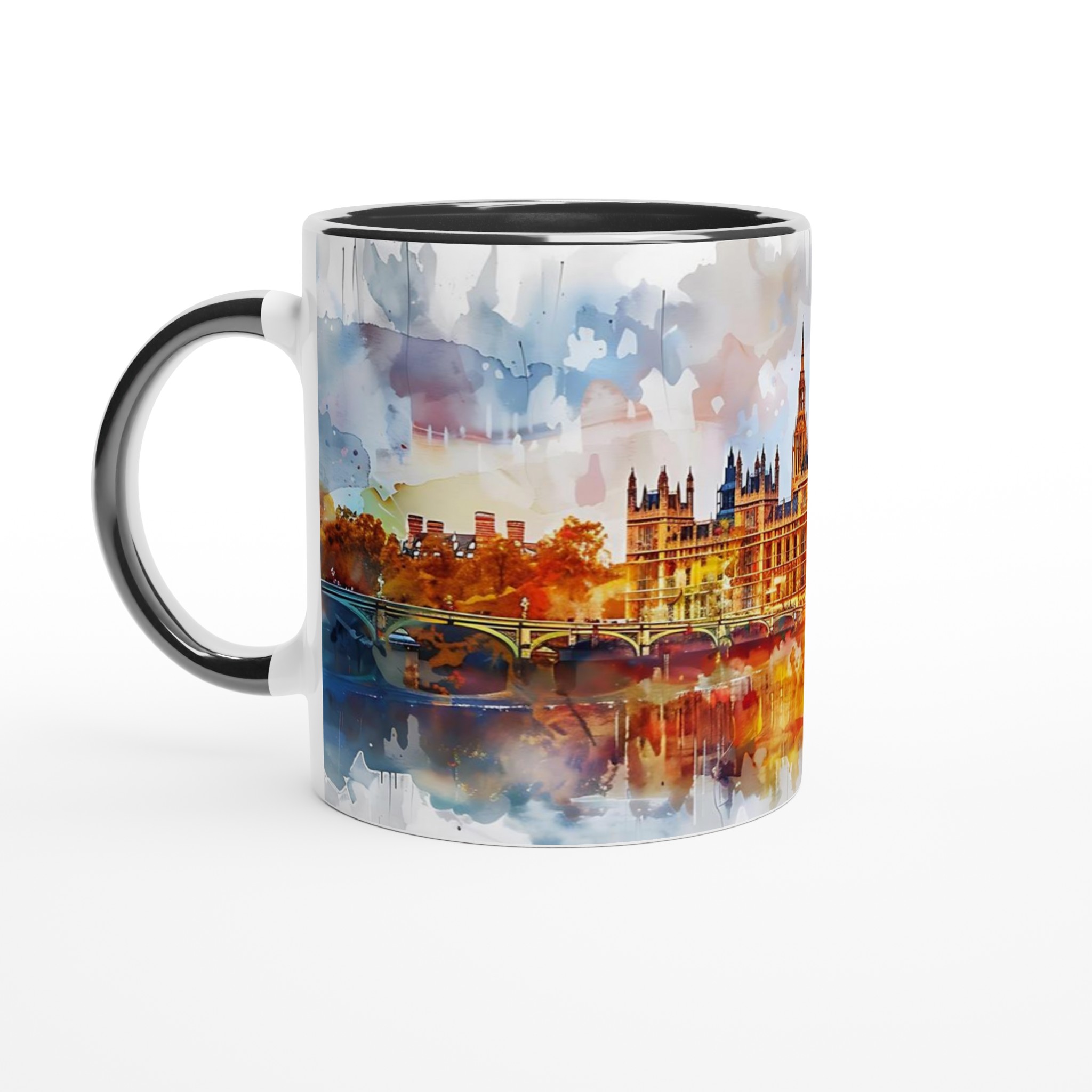 London Watercolor Skyline Mugg – Konstnärlig Vit Keramikmugg 11oz 4 7511b17e-9cb6-42ed-a1f7-bfc7231608d2