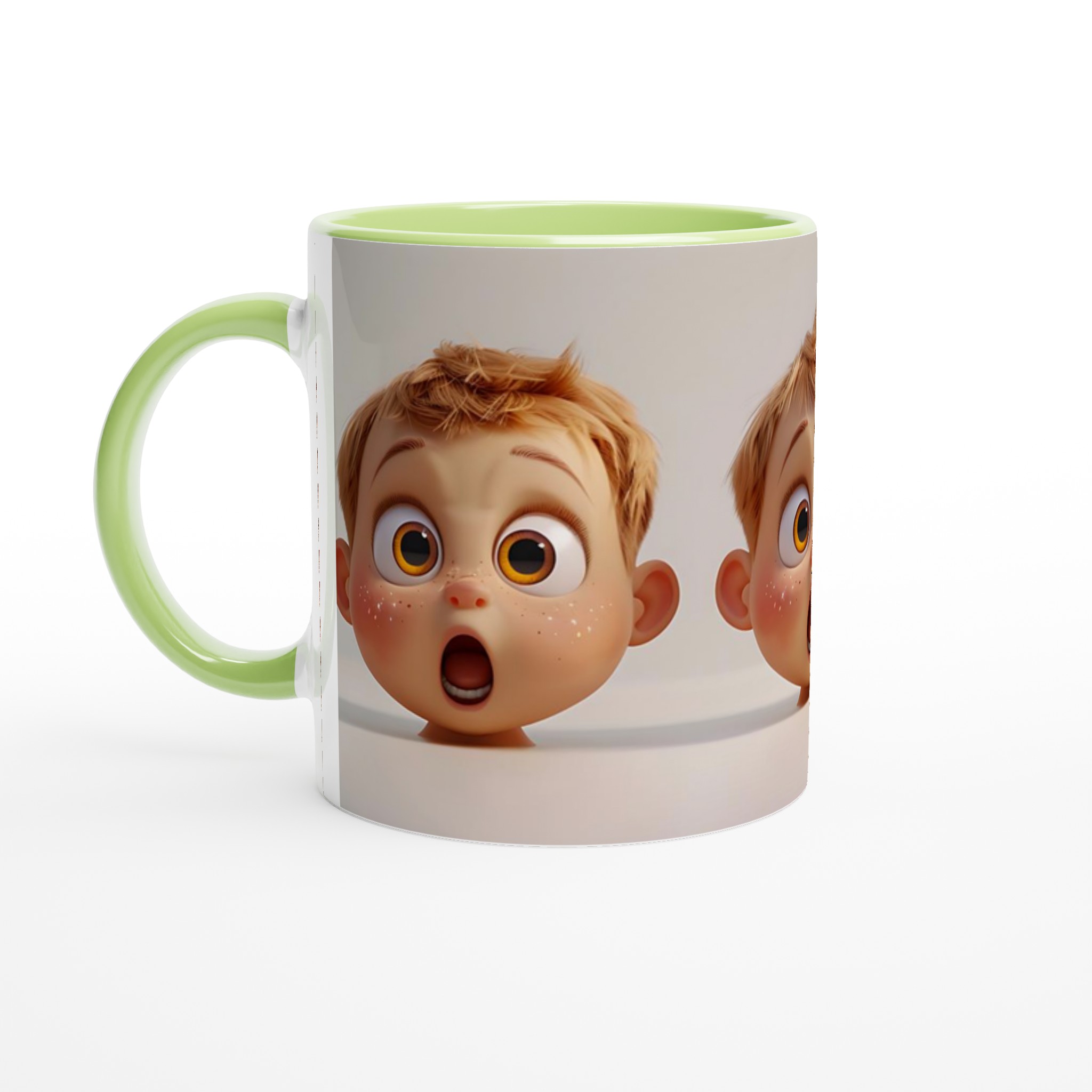 Förvånad Baby Ansikte Keramisk Mugg - Rolig Design i 7 Färger | 11oz Kaffekopp 7 75670b67-b3c5-4a4a-a016-8971f9d2302d
