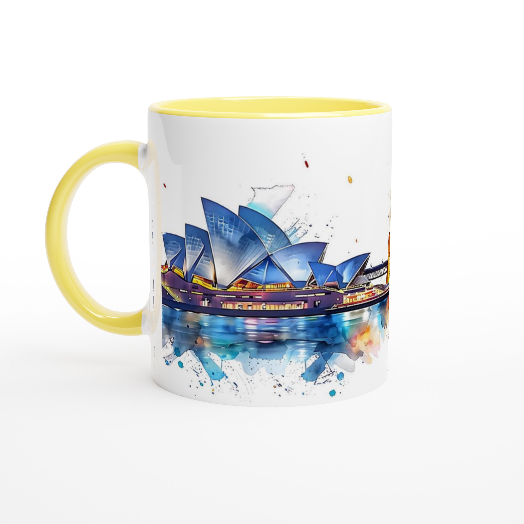 Sydney Skyline Akvarell Mugg – Färgstark Keramisk Kaffekopp 11oz 3 756b5642-177d-4700-b928-beff1b0c2595