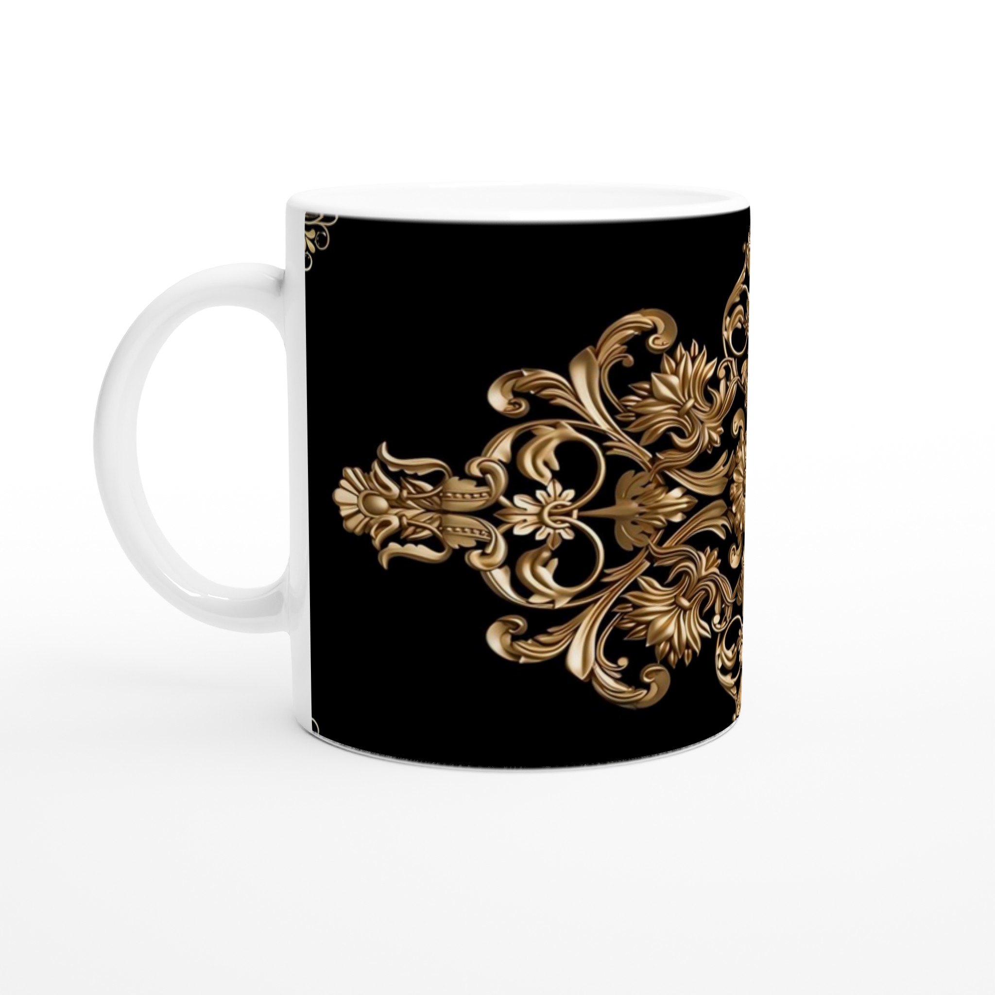 Elegant Vit 11oz Keramikmugg med Lyxigt Guldmönster – Välj Din Färg och Stil 1 75969e87-9f27-4874-8d4c-58f8cb5772cb