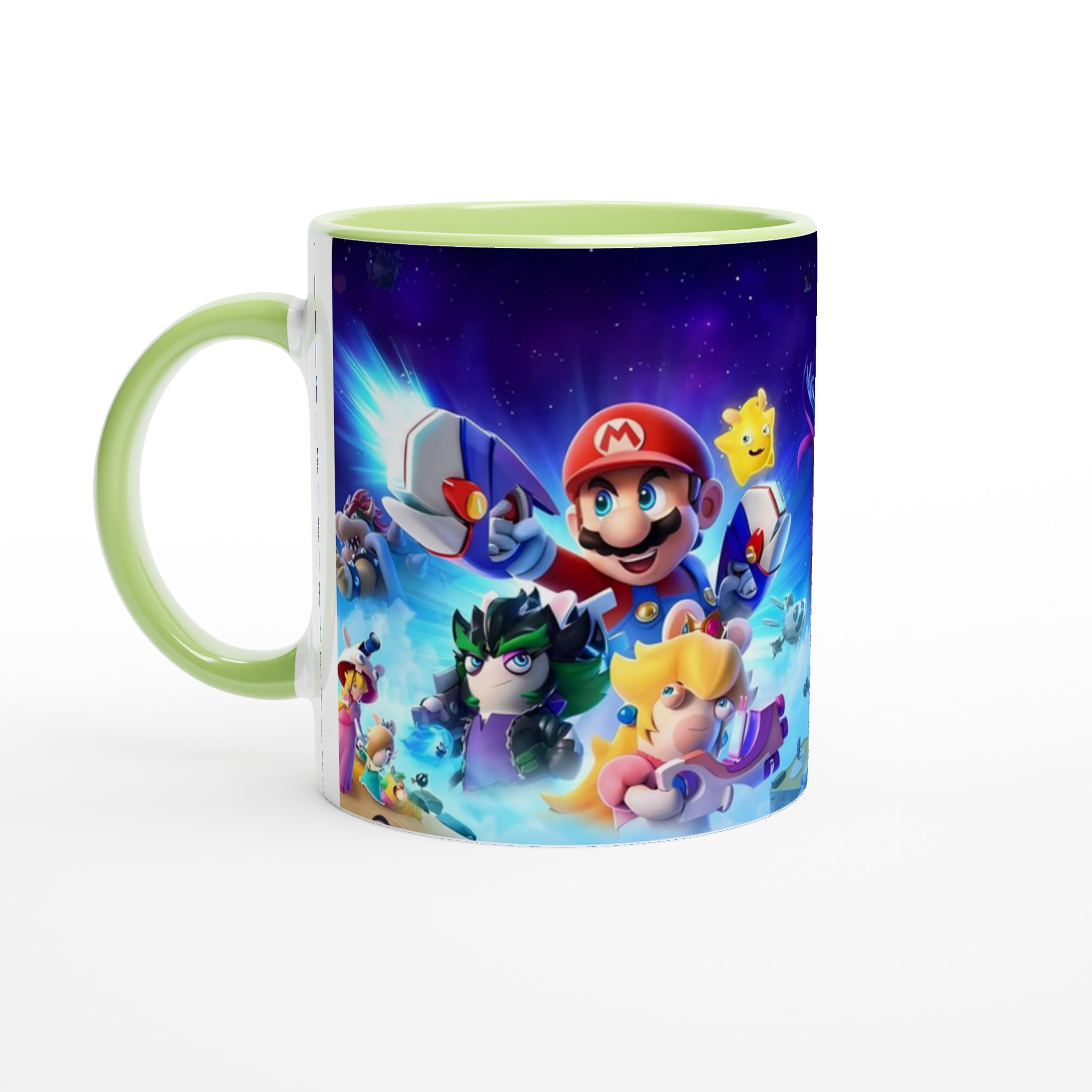 Vit 11oz keramisk mugg med färgstarkt spelmotiv – välj mellan sju livfulla keramiska färger 8 759bc9ea-a8c8-464d-a689-cc744b256895