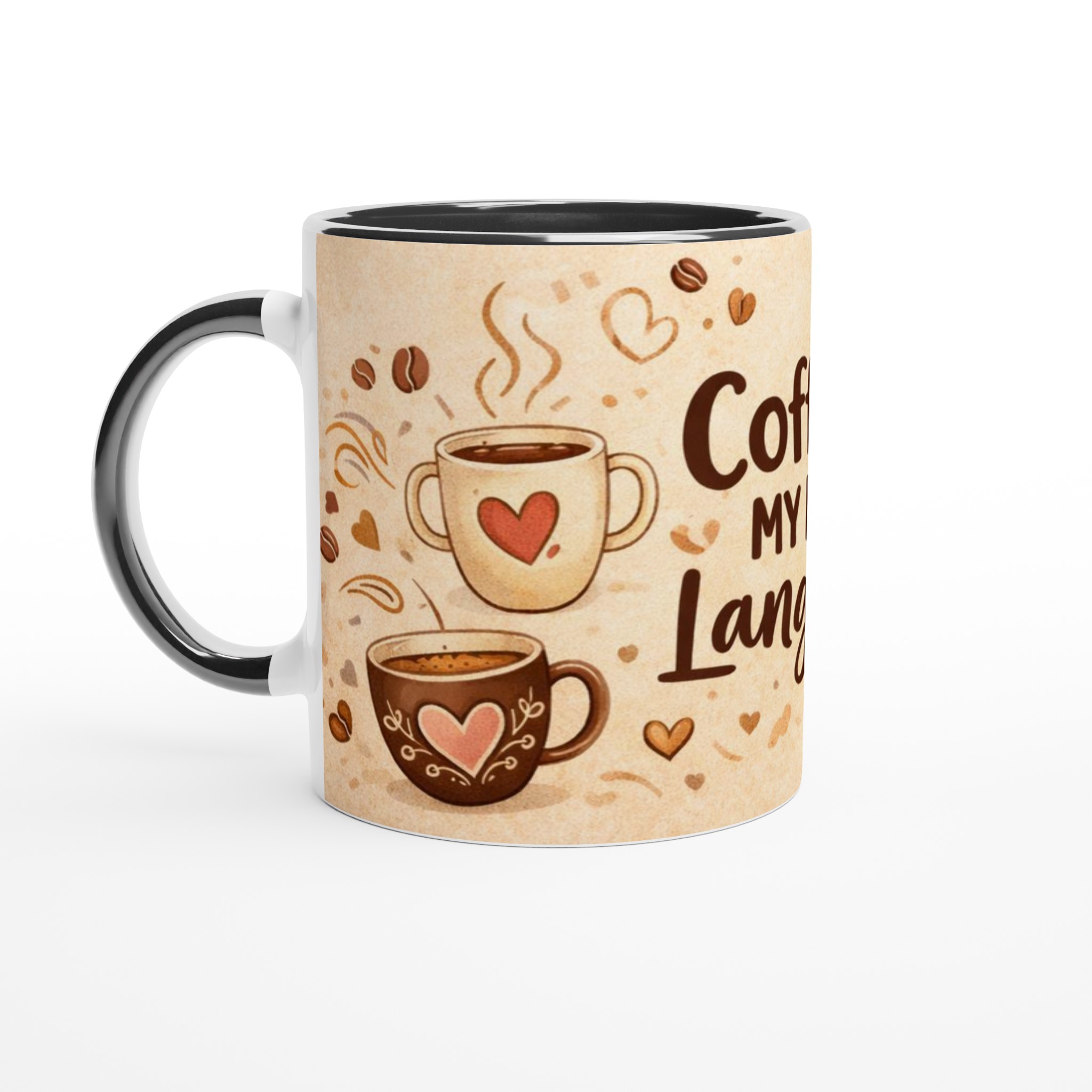 Vit 11oz keramisk mugg med kärleksfullt kaffemotiv – välj bland 7 charmiga färger 4 759ccfd2-e3d6-480b-bb30-cd497c56d609