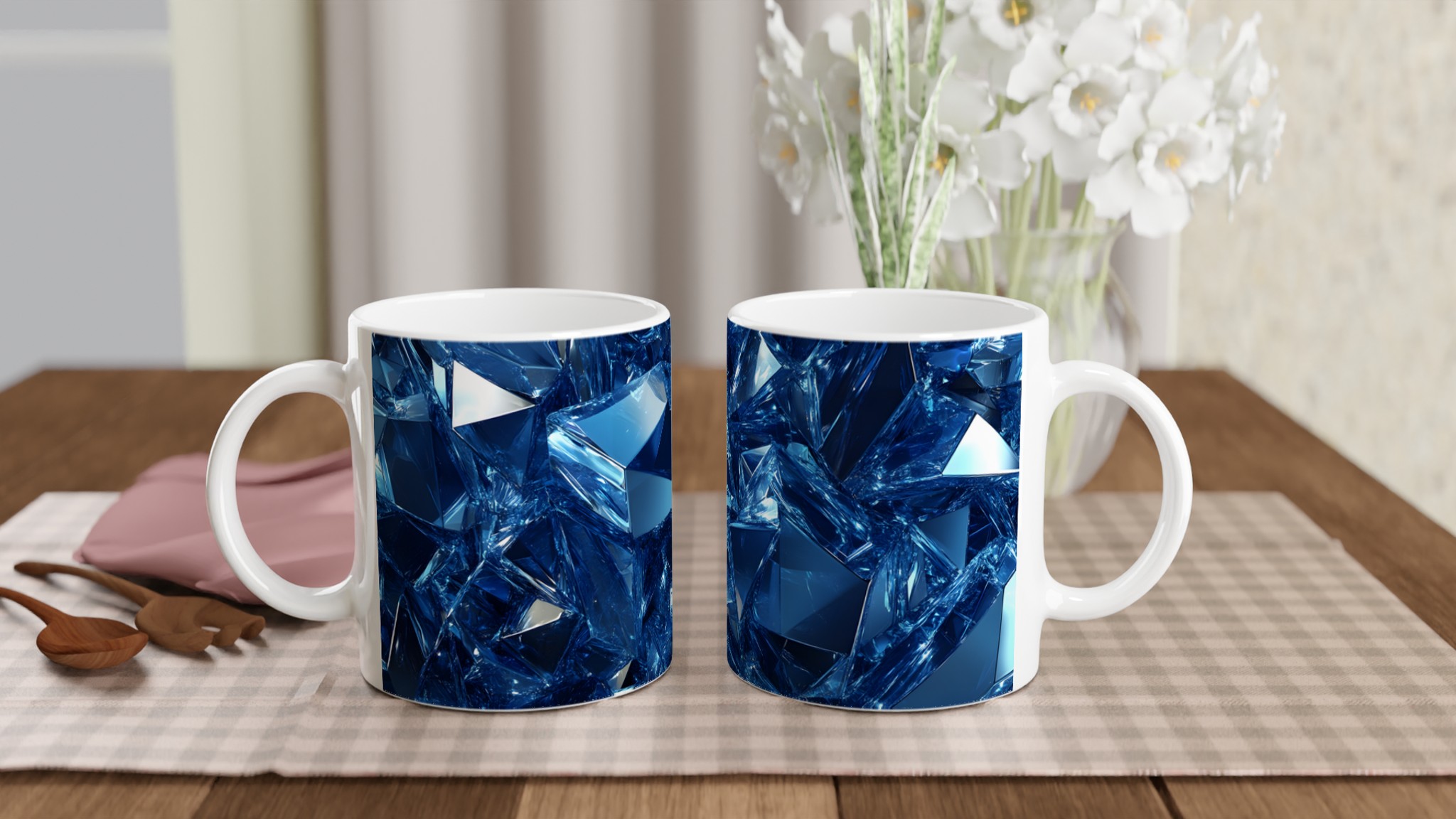 Glittrande Isblå 11oz Keramisk Mugg – Ge din vardag en gnistrande touch 10 763b32f1-d277-449c-a5f4-e8c6e07e49e2