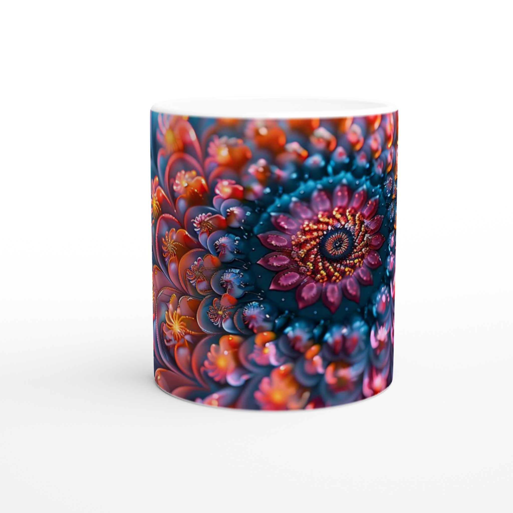 Abstrakt Fraktal Konst Mugg – Levande Blomsterdesign i Din Valda Färg 8 7675c5b1-8f15-4f68-a7c0-05d2e8bc3bd8